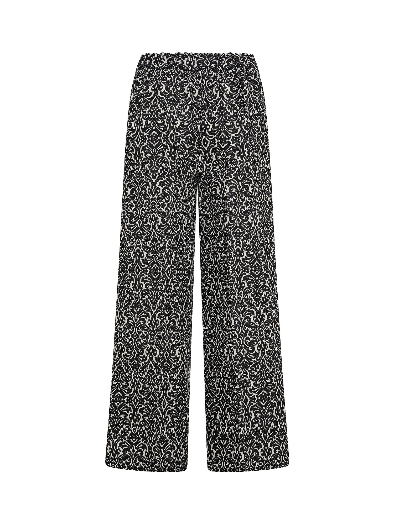 Wide trousers with elastic, Black, large image number 1