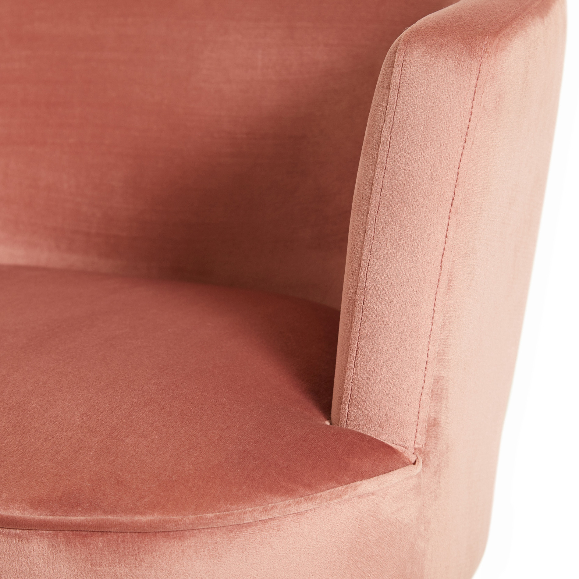 New Juju armchair in velvet, Powder Pink, large image number 2