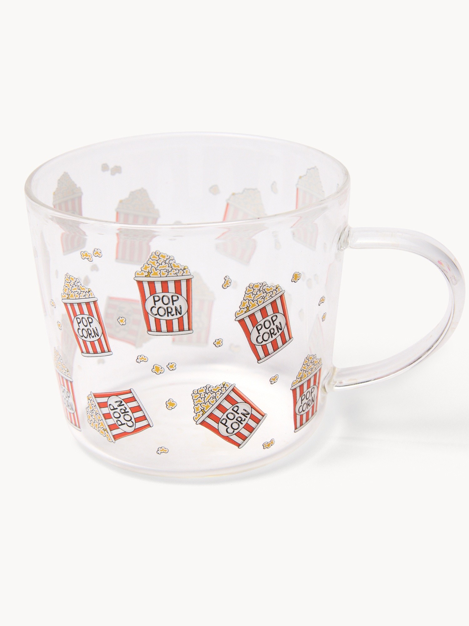 Borosilicate glass breakfast mug with decal - Introductory price, Multicolor, large image number 1
