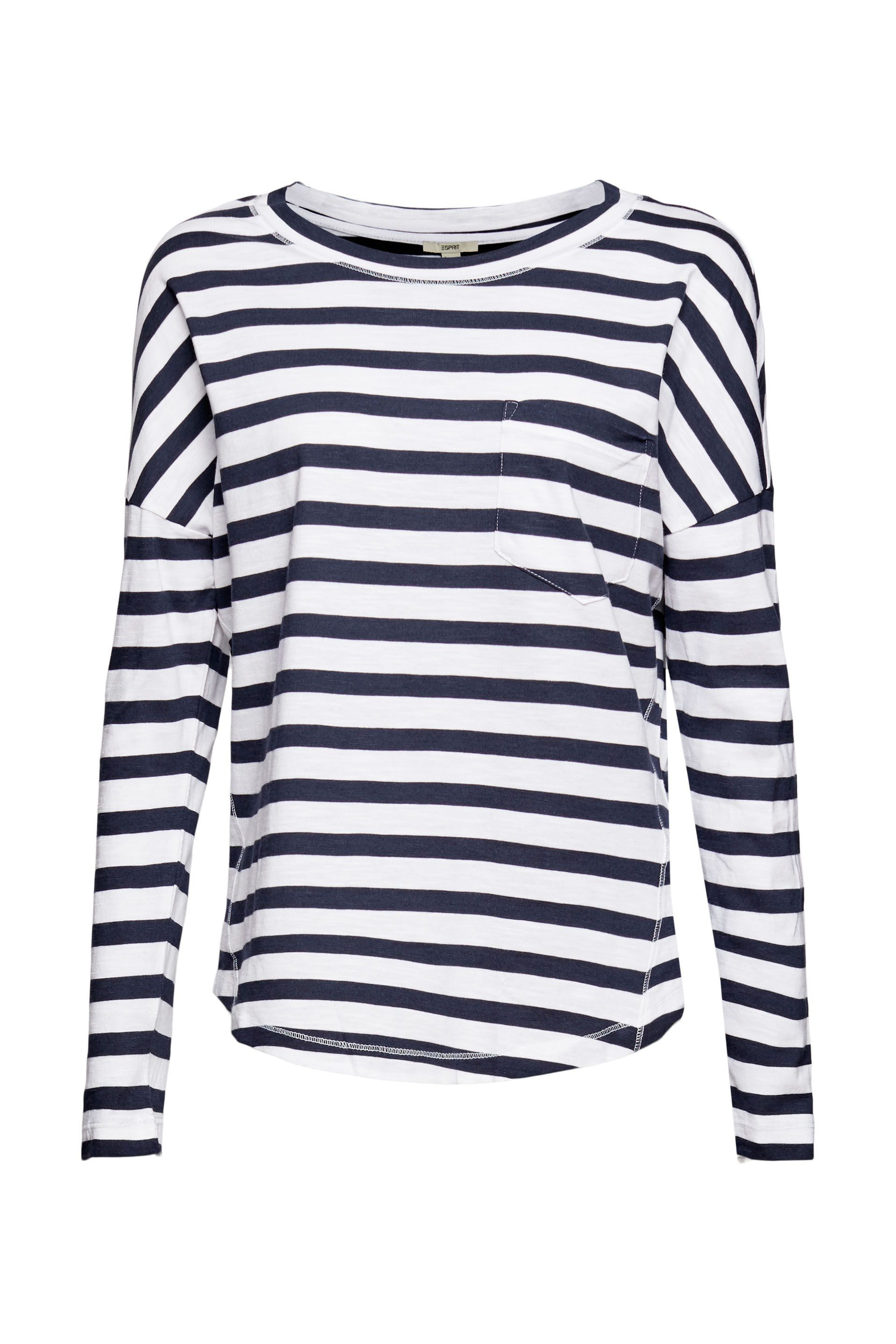Striped T-shirt with pocket, White, large image number 0