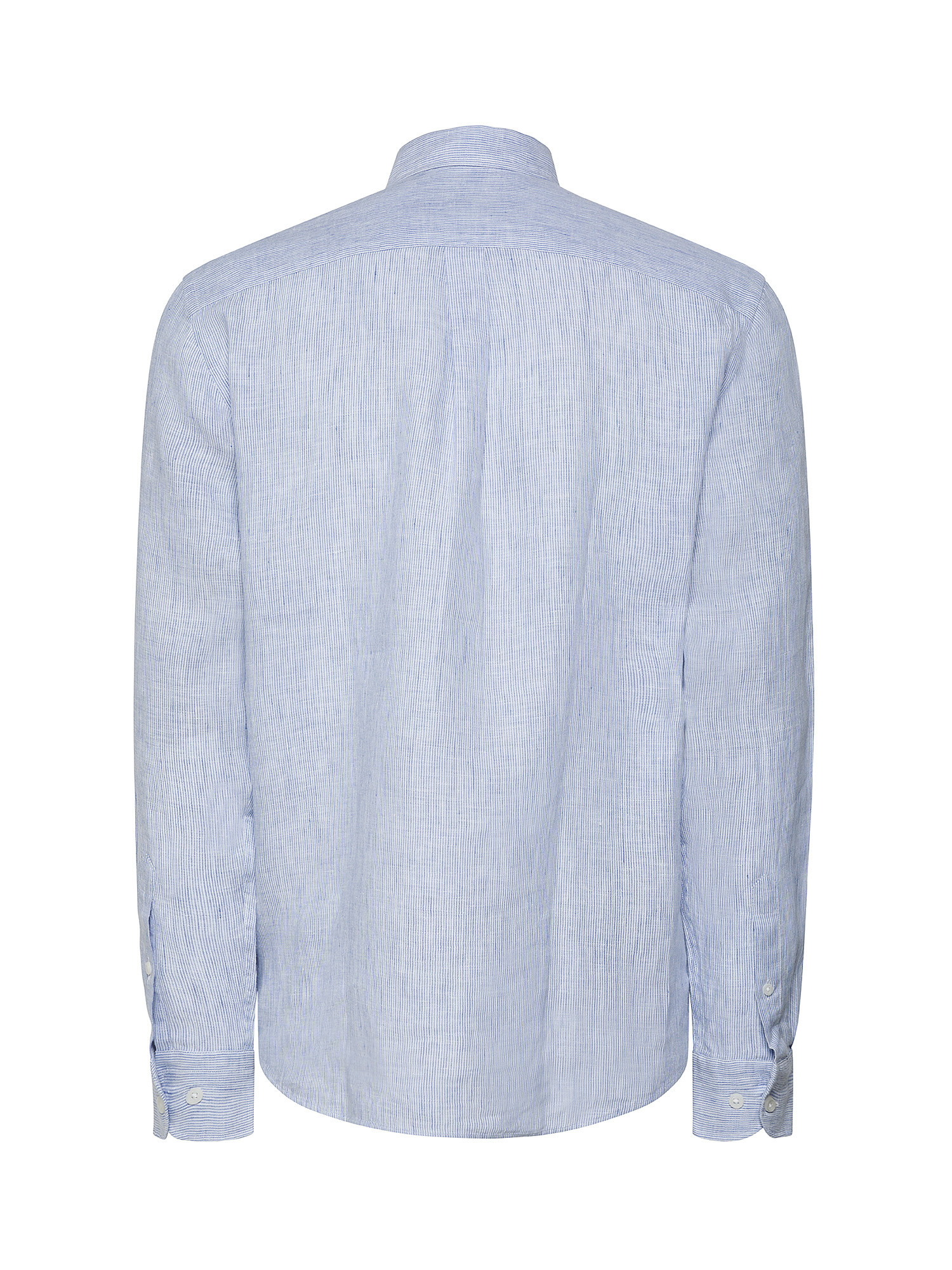 Luca D'Altieri - Tailor fit shirt in pure linen, Blue, large image number 1