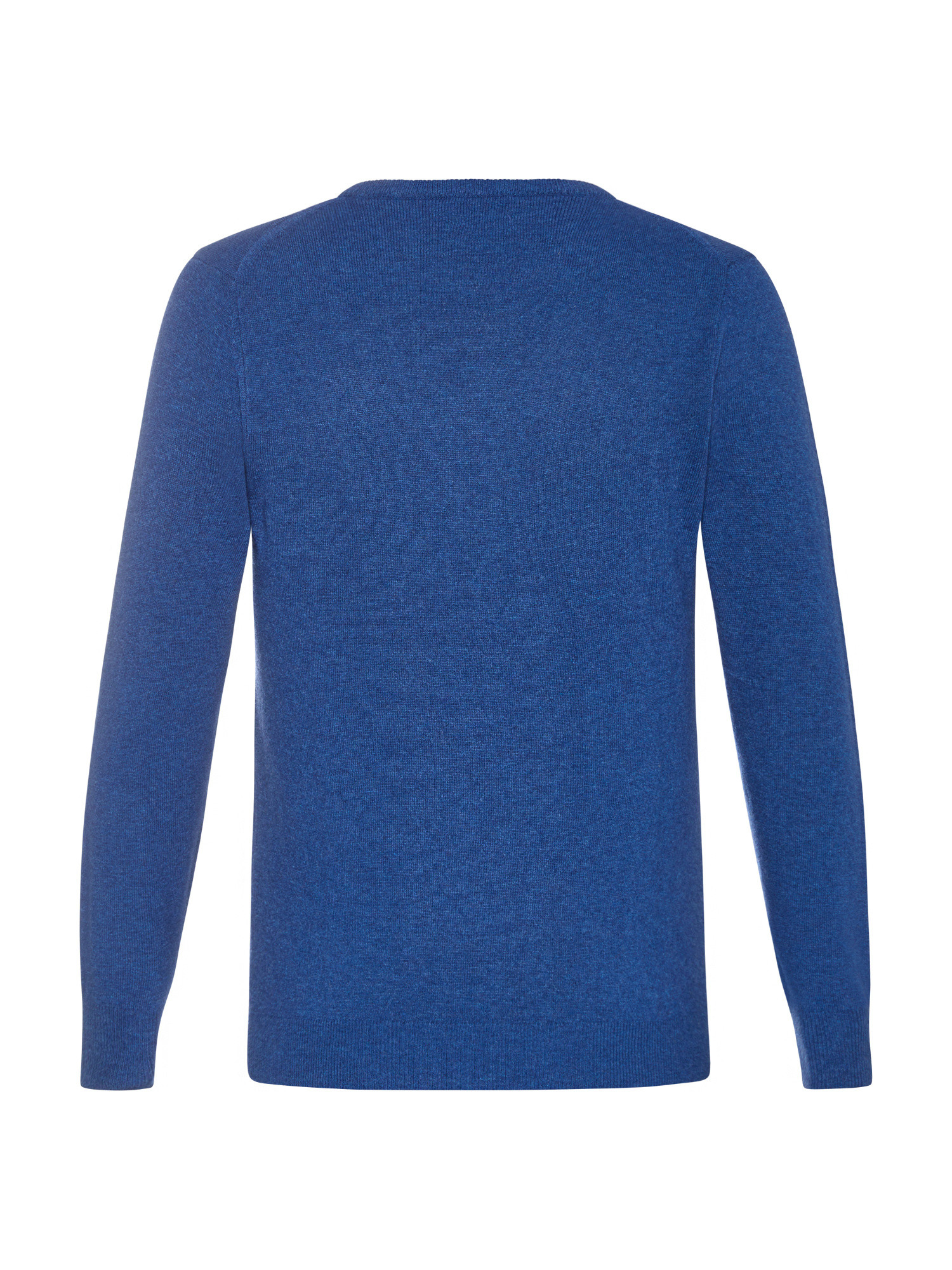 Luca D'Altieri - Cashmere Blend crew neck sweater with noble fibers, Aviation Blue, large image number 1