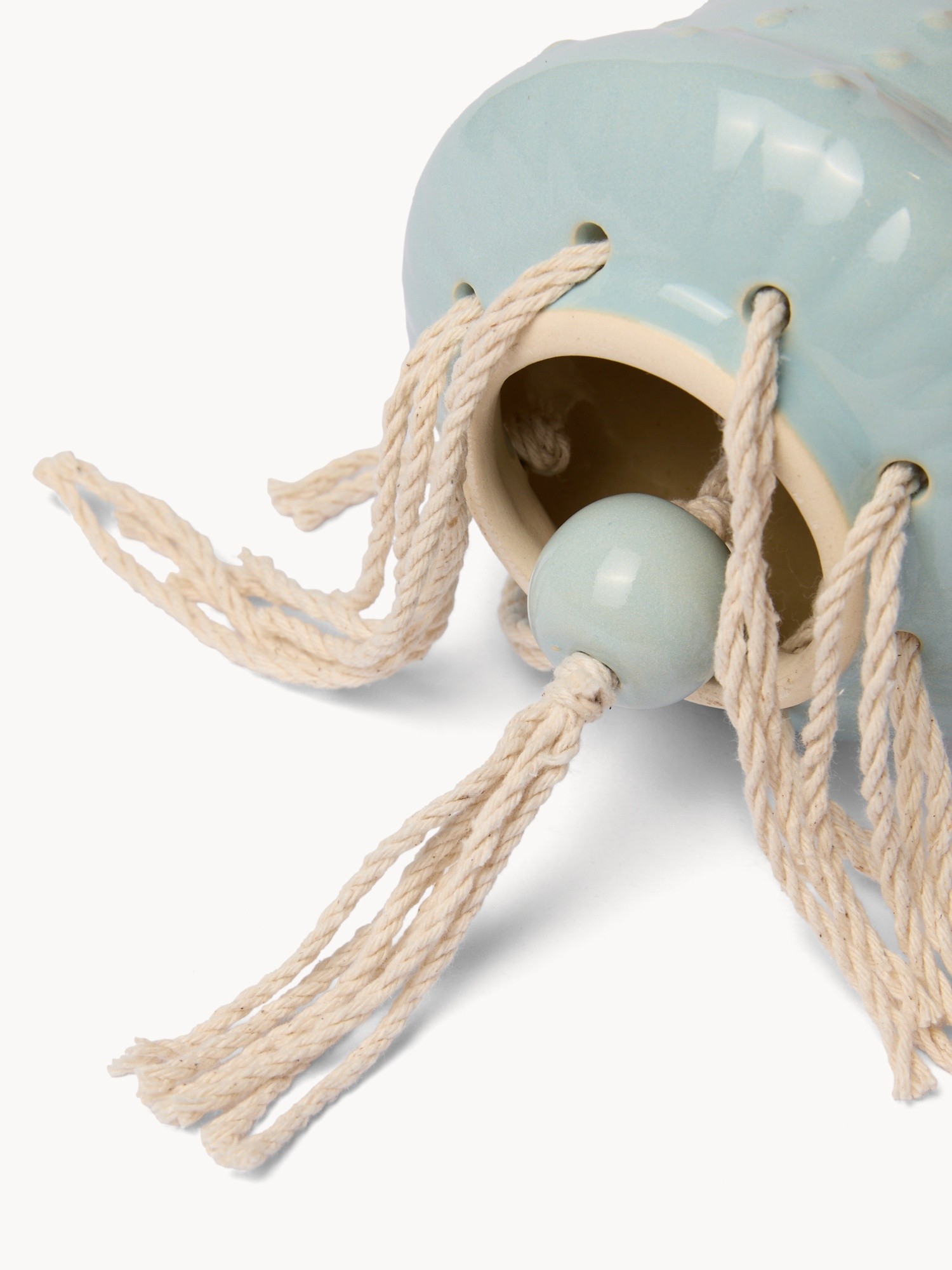 Vietnamese handcrafted ceramic vase, Light Blue, large image number 1