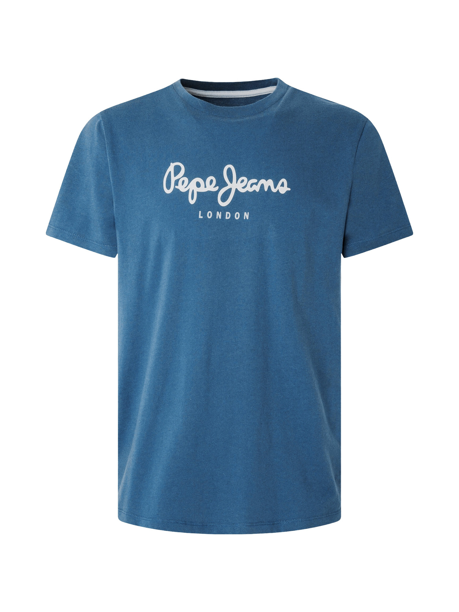 Pepe Jeans - T-shirt con logo in cotone, Blu, large