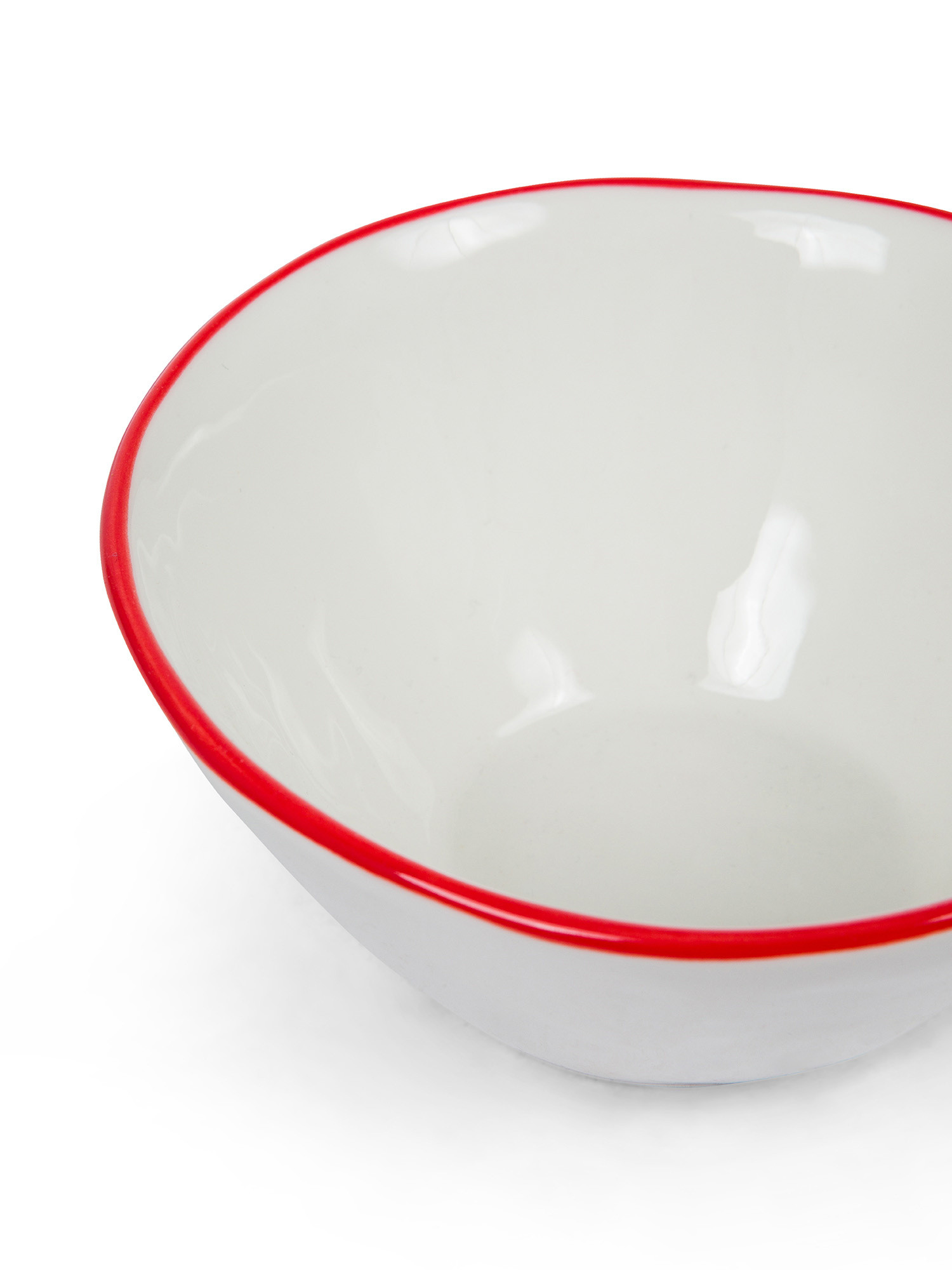 Ginevra porcelain bowl, White Red, large image number 1