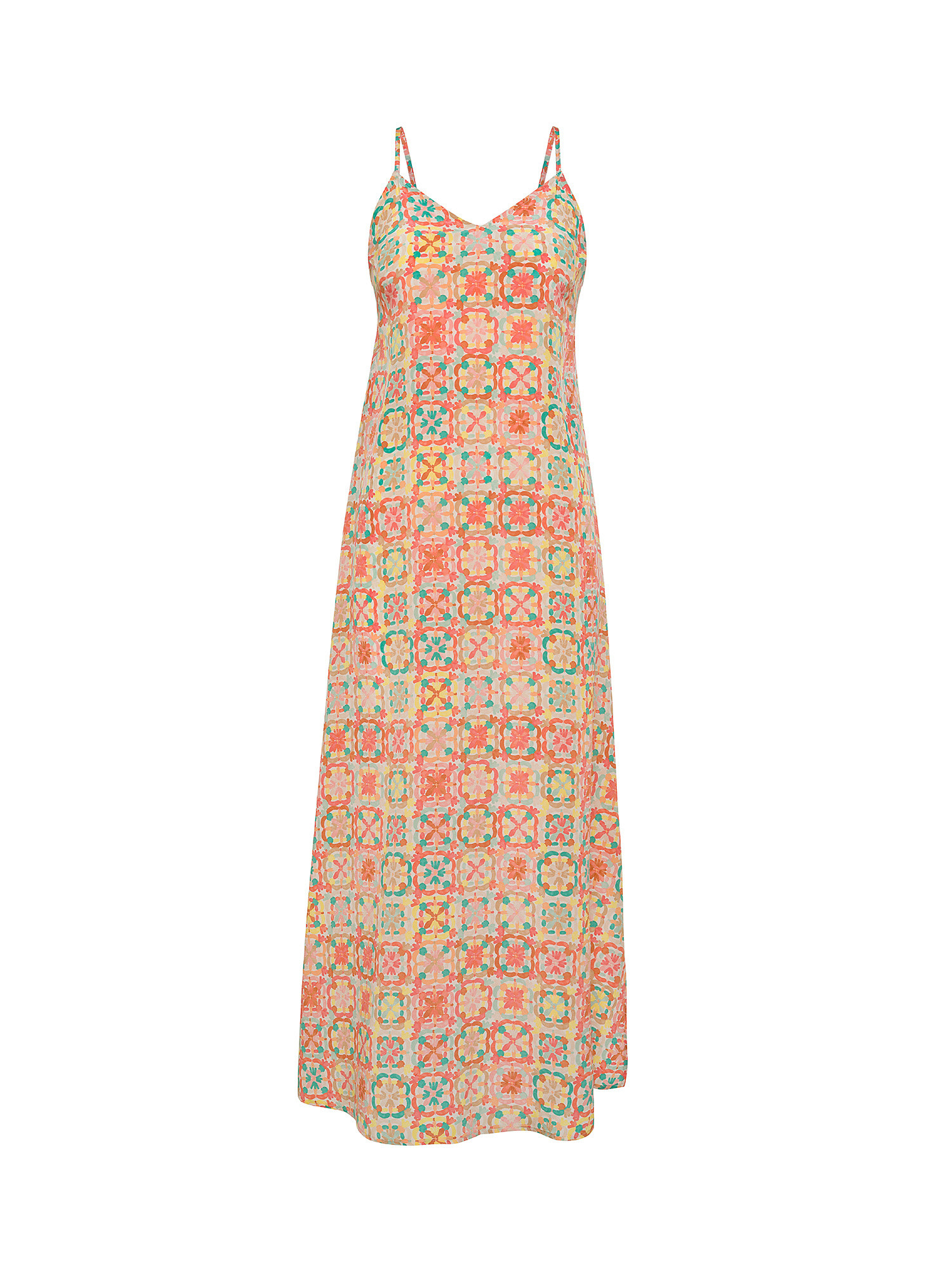 Momonì - Olivette dress in printed silk cràªpe de chine, Multicolor, large image number 0