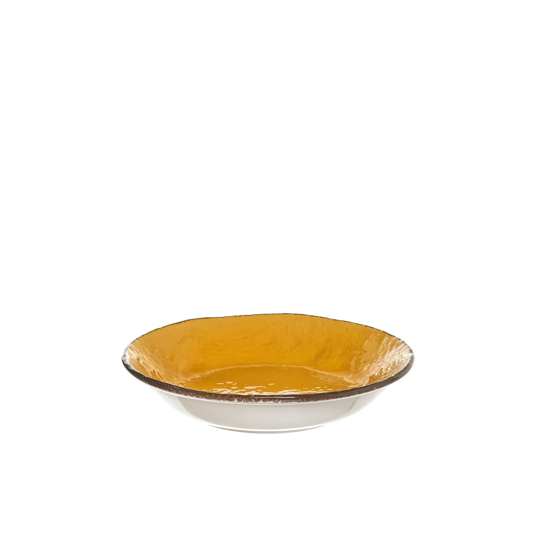 Preta handmade ceramic soup plate, Yellow, large image number 0