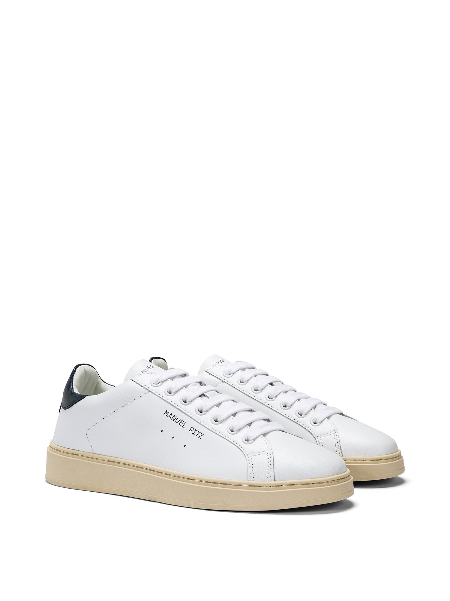 Manuel Ritz - Leather sneakers, White, large image number 1