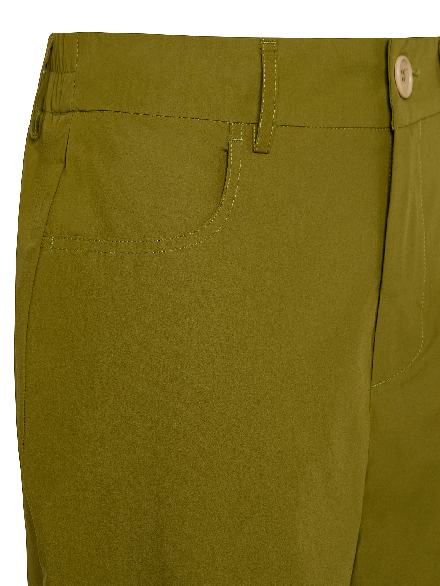 Pantaloni Delaware in popeline di cotone, Verde, large image number 2