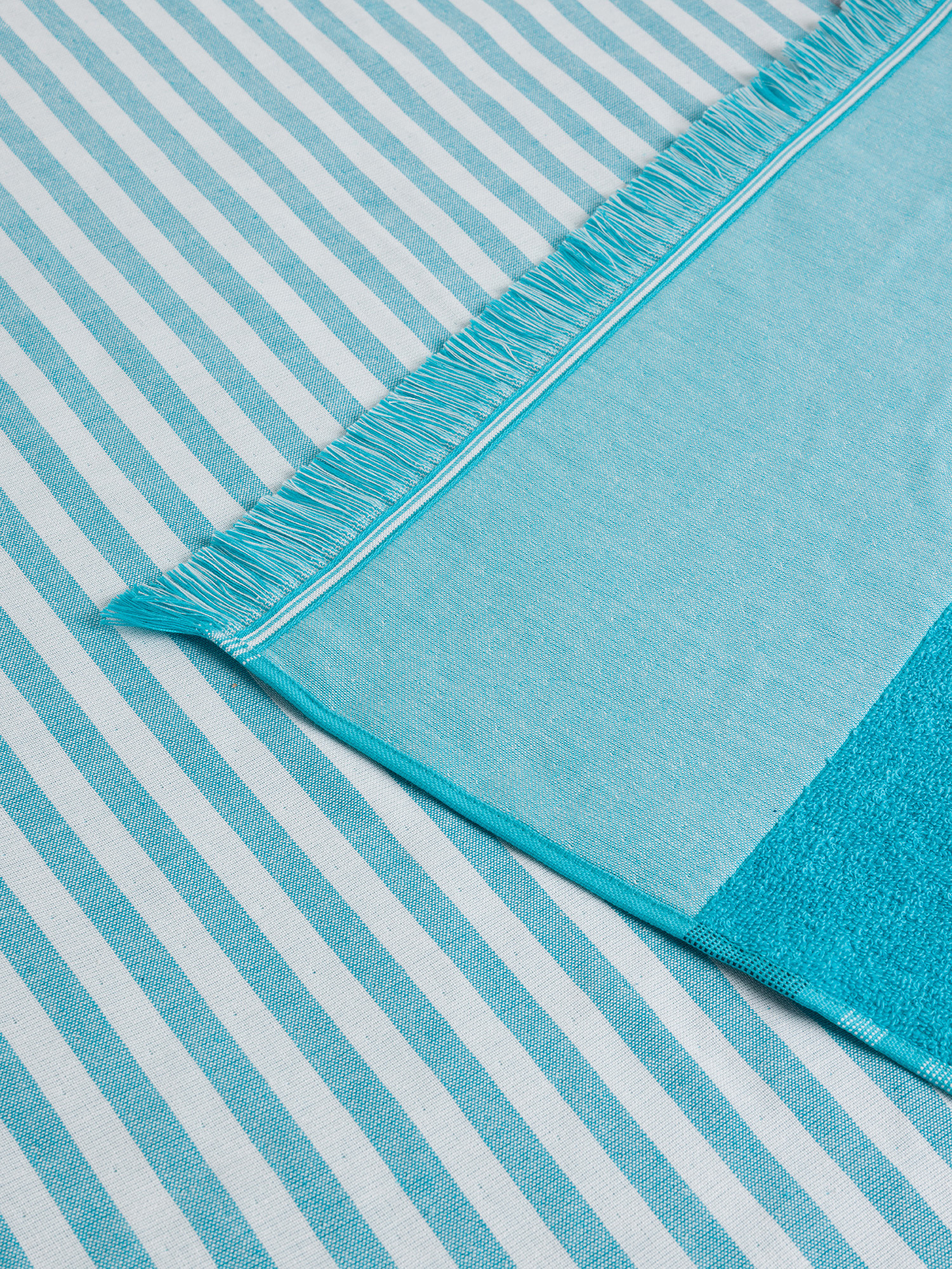 Hammam beach towel with fringes, Light Blue, large image number 1