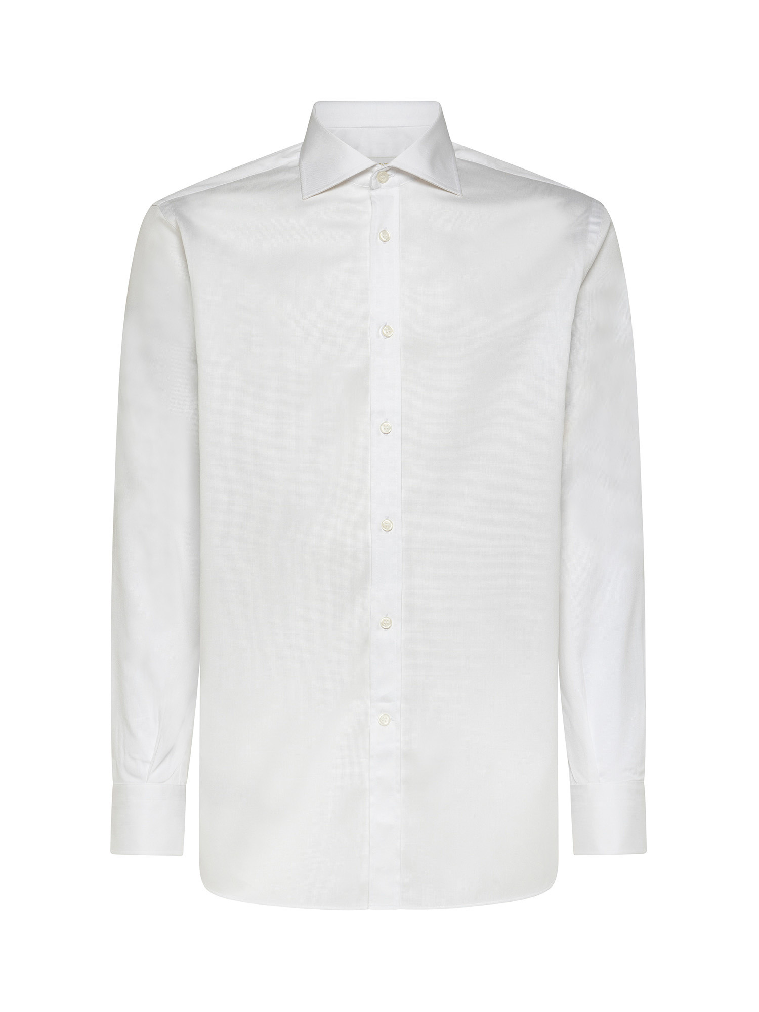 Regular fit shirt in pure cotton, White, large image number 1