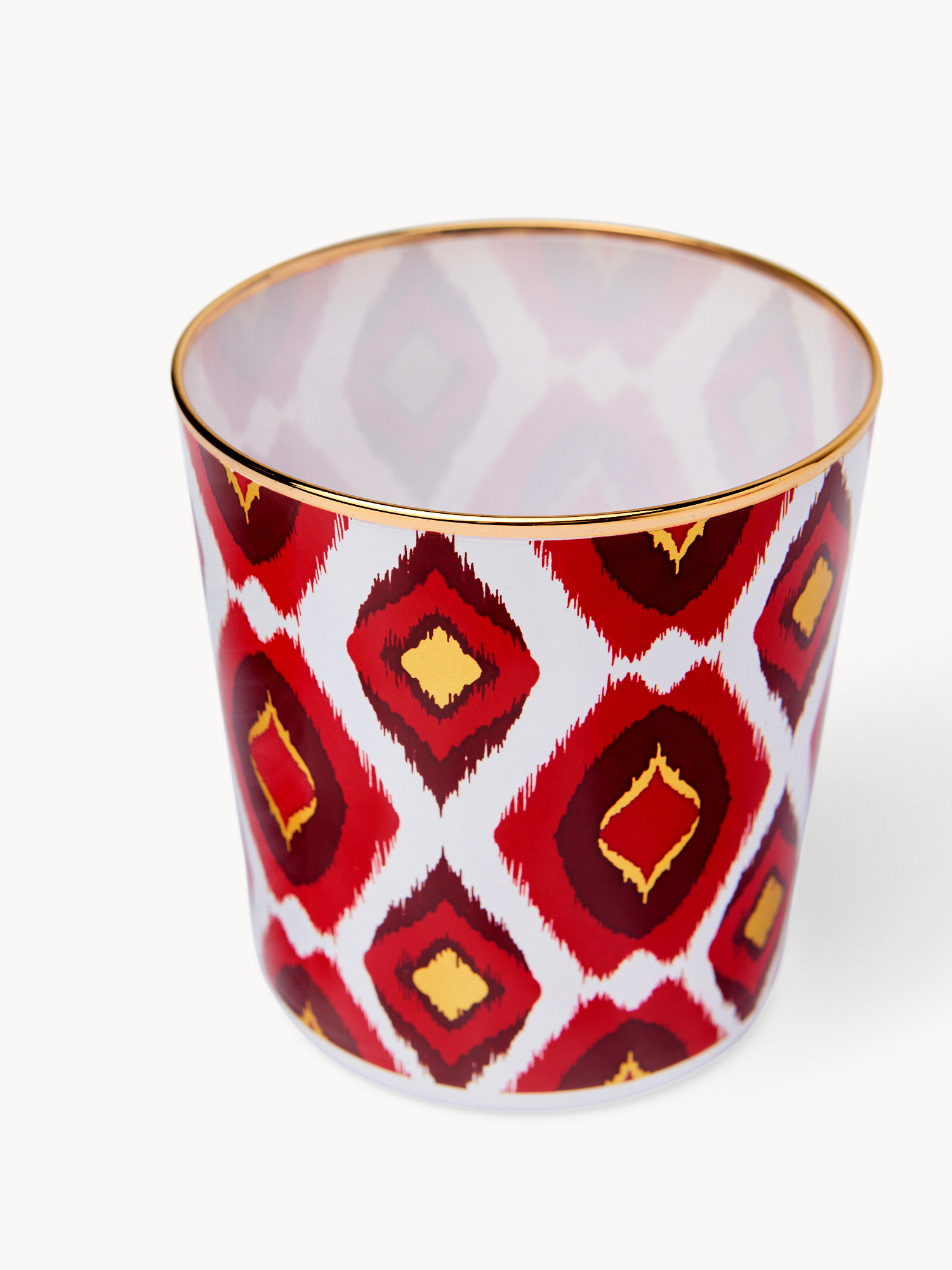 Sprayed glass teacups with dots, Red, large image number 1