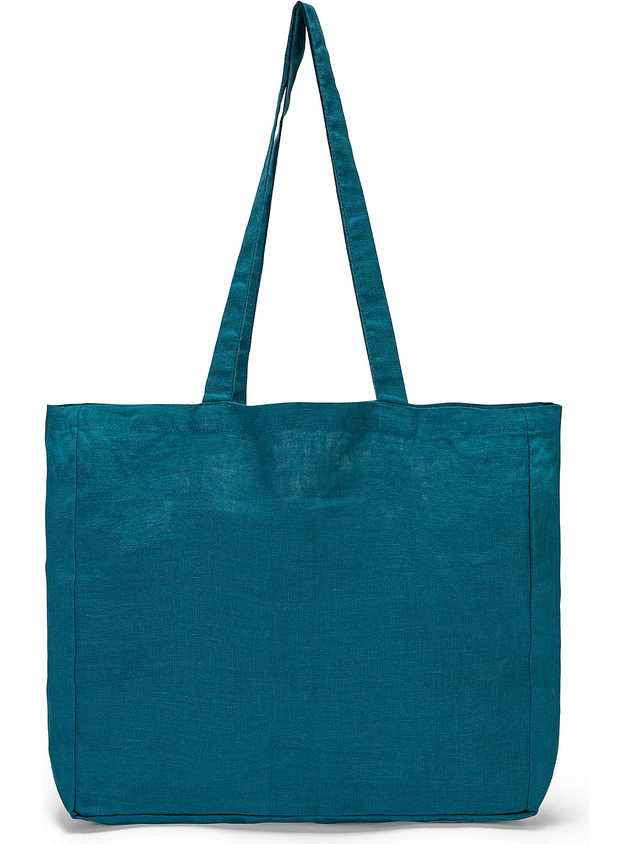 Solid color washed linen bag