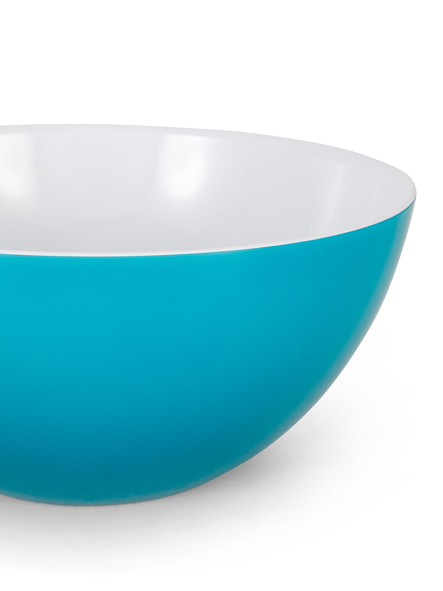 Solid color plastic salad bowl, Green, large image number 1
