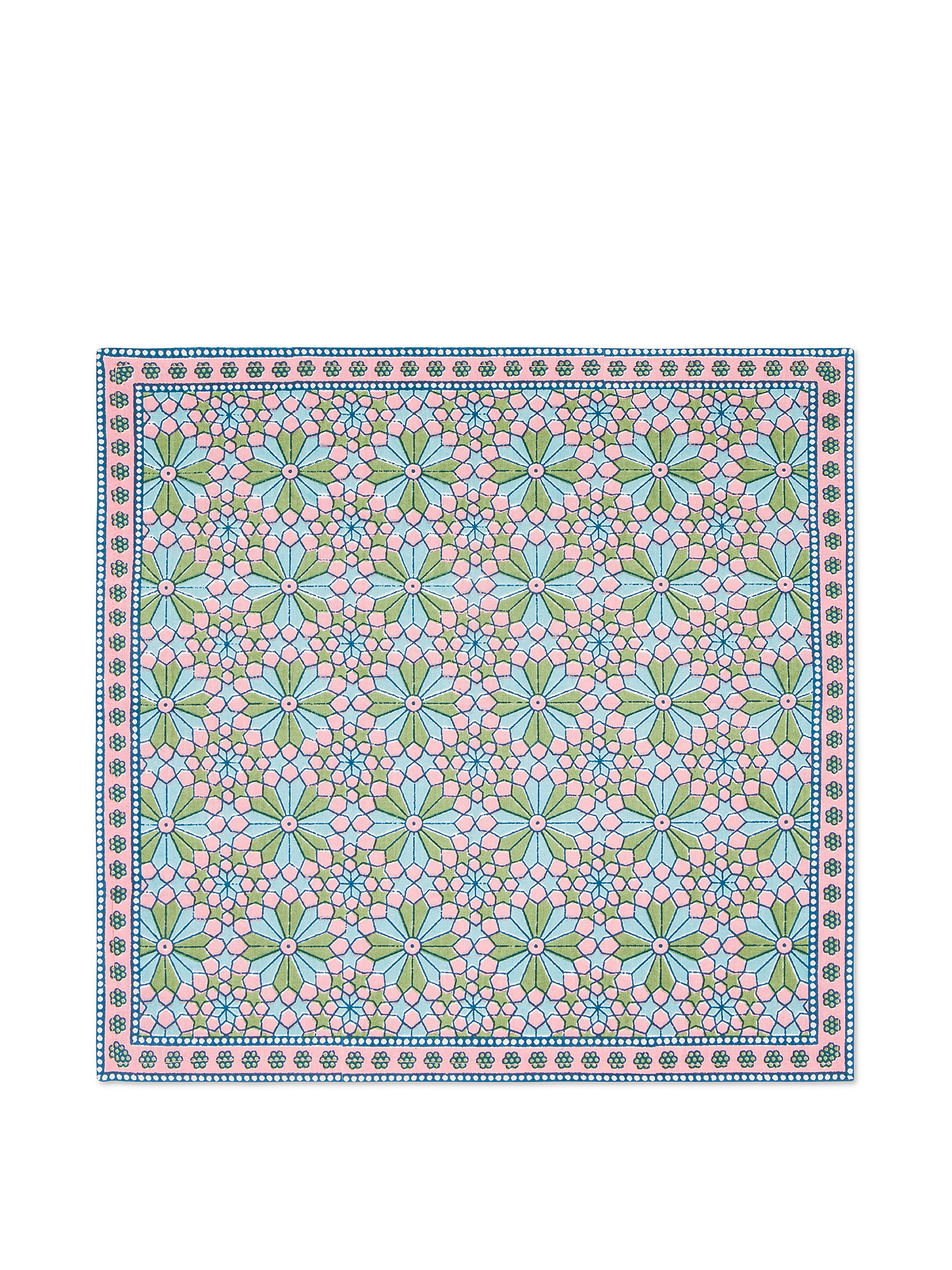 Set 2 tovaglioli puro cotone motivo floreale, Multicolor, large image number 1