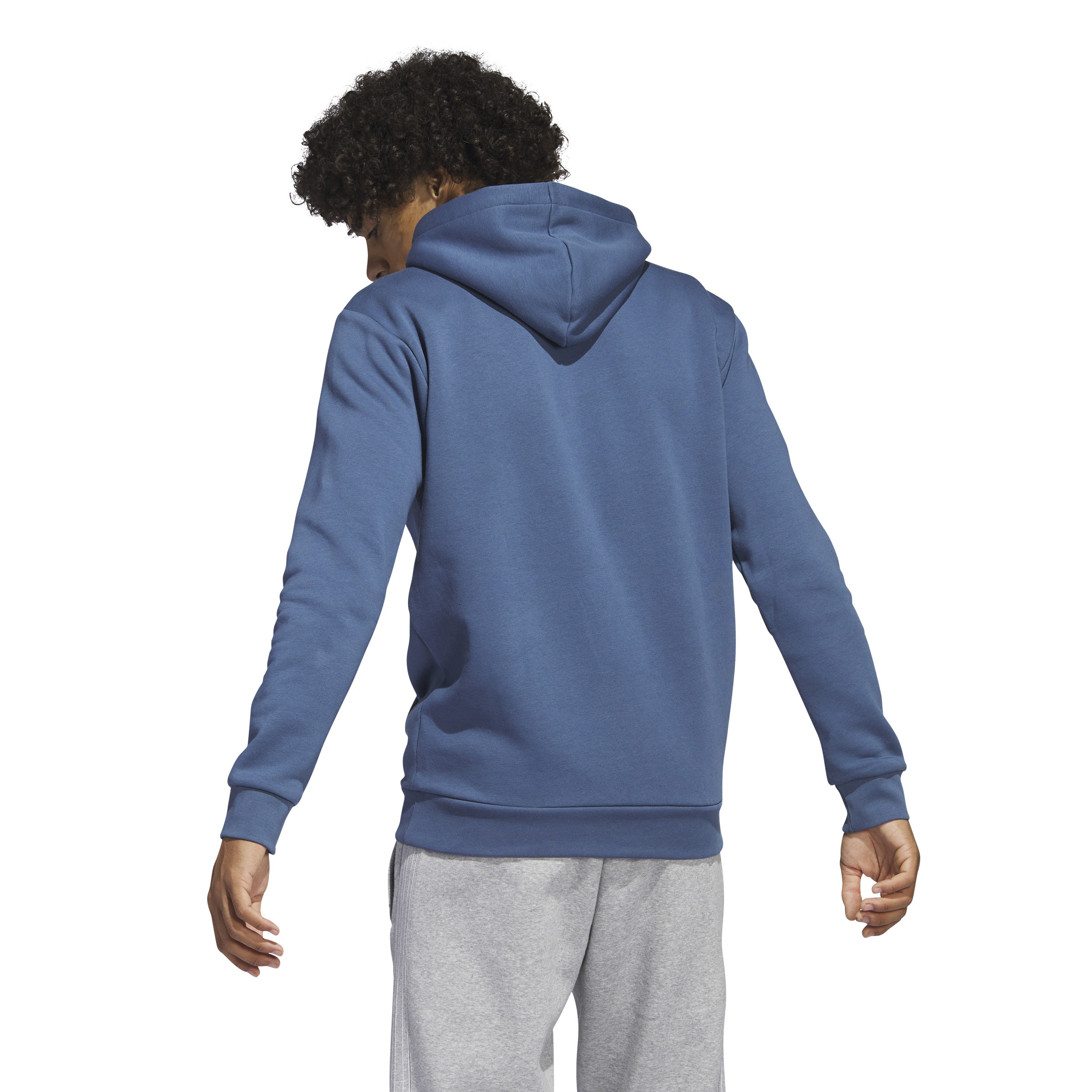 Adidas - Hooded sweatshirt with logo, Aviation Blue, large image number 5