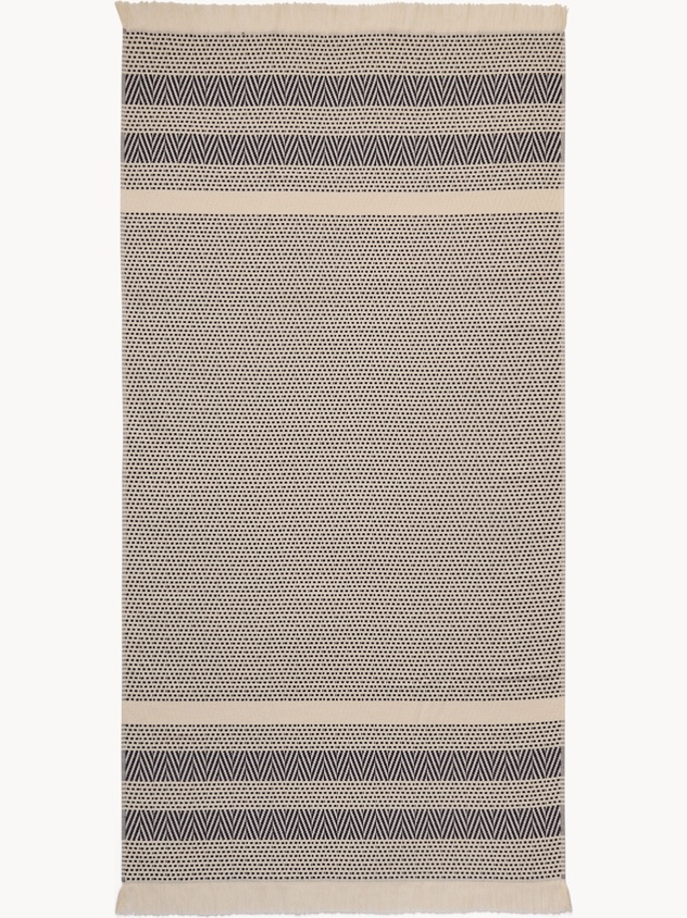 Telo mare hammam in cotone jacquard fantasia a foglie