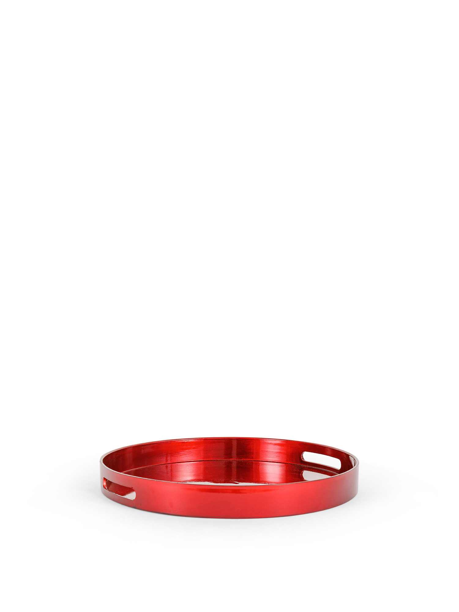 Round plastic tray, Red, large image number 0