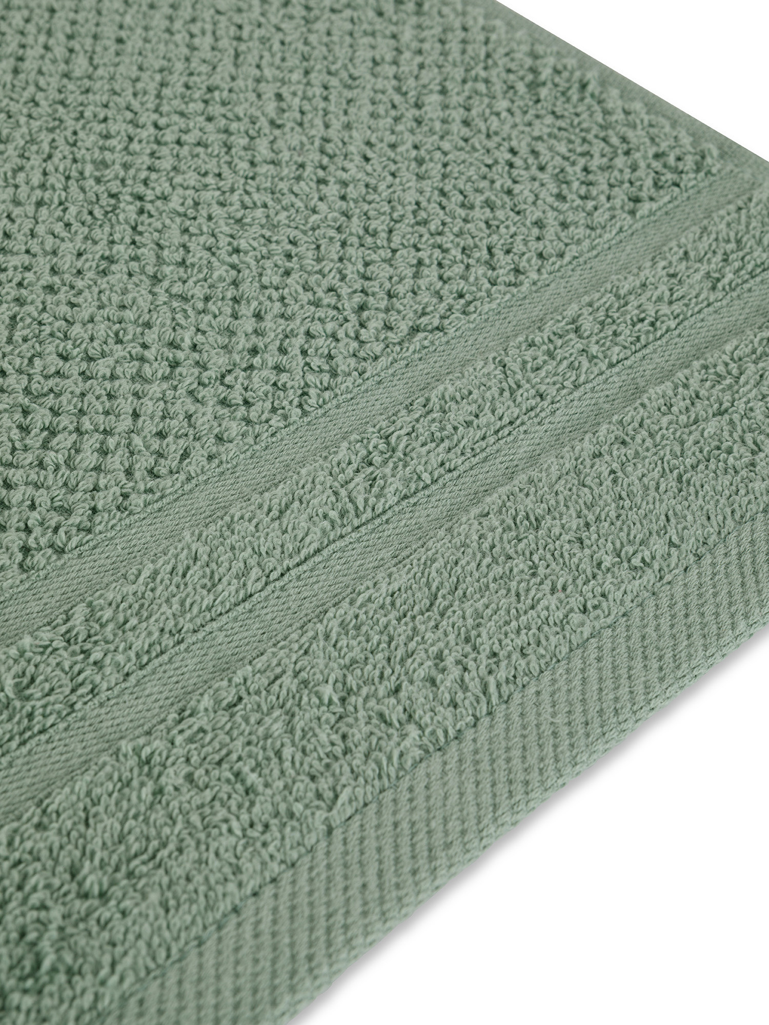 Set 5 asciugamani in spugna di cotone, Verde, large