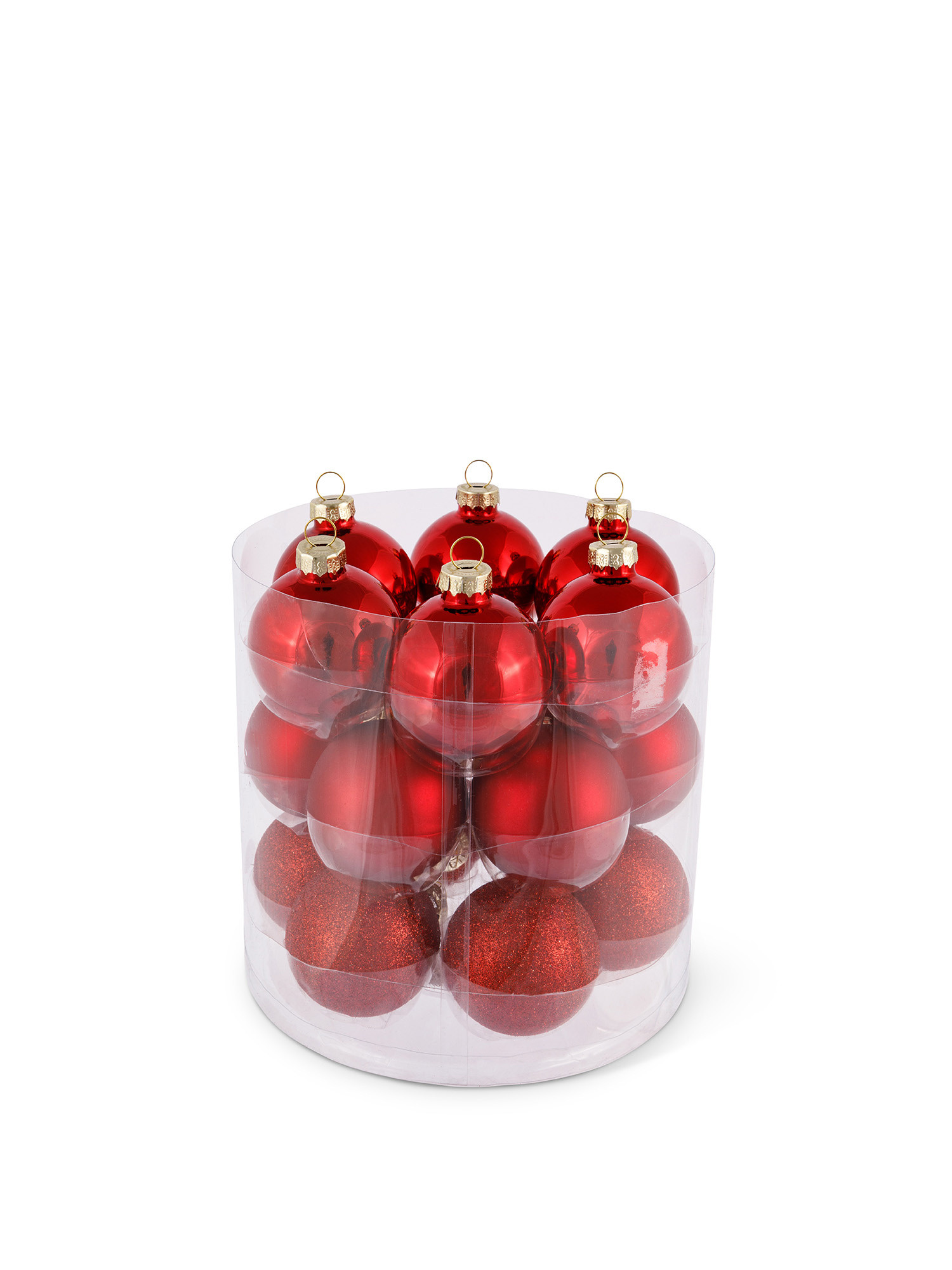 Set of 18 glass spheres, Red, large image number 0