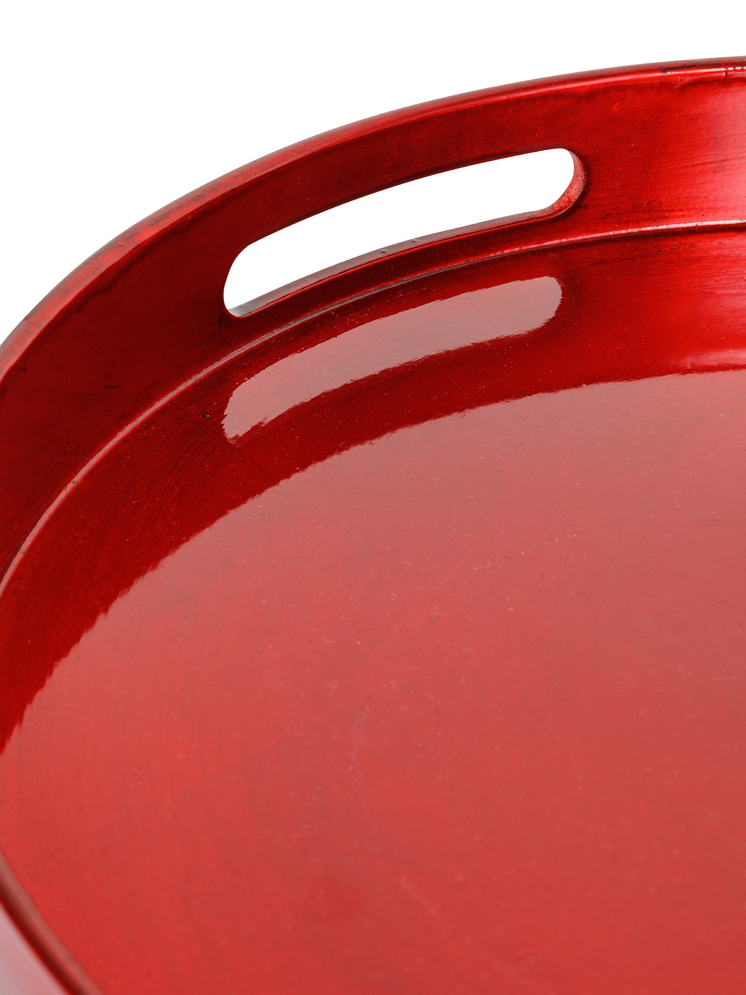 Round plastic tray, Red, large image number 1