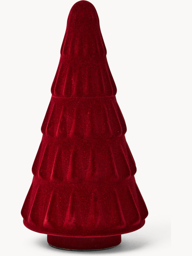 Decorazione a forma di albero in vetro con effetto velluto