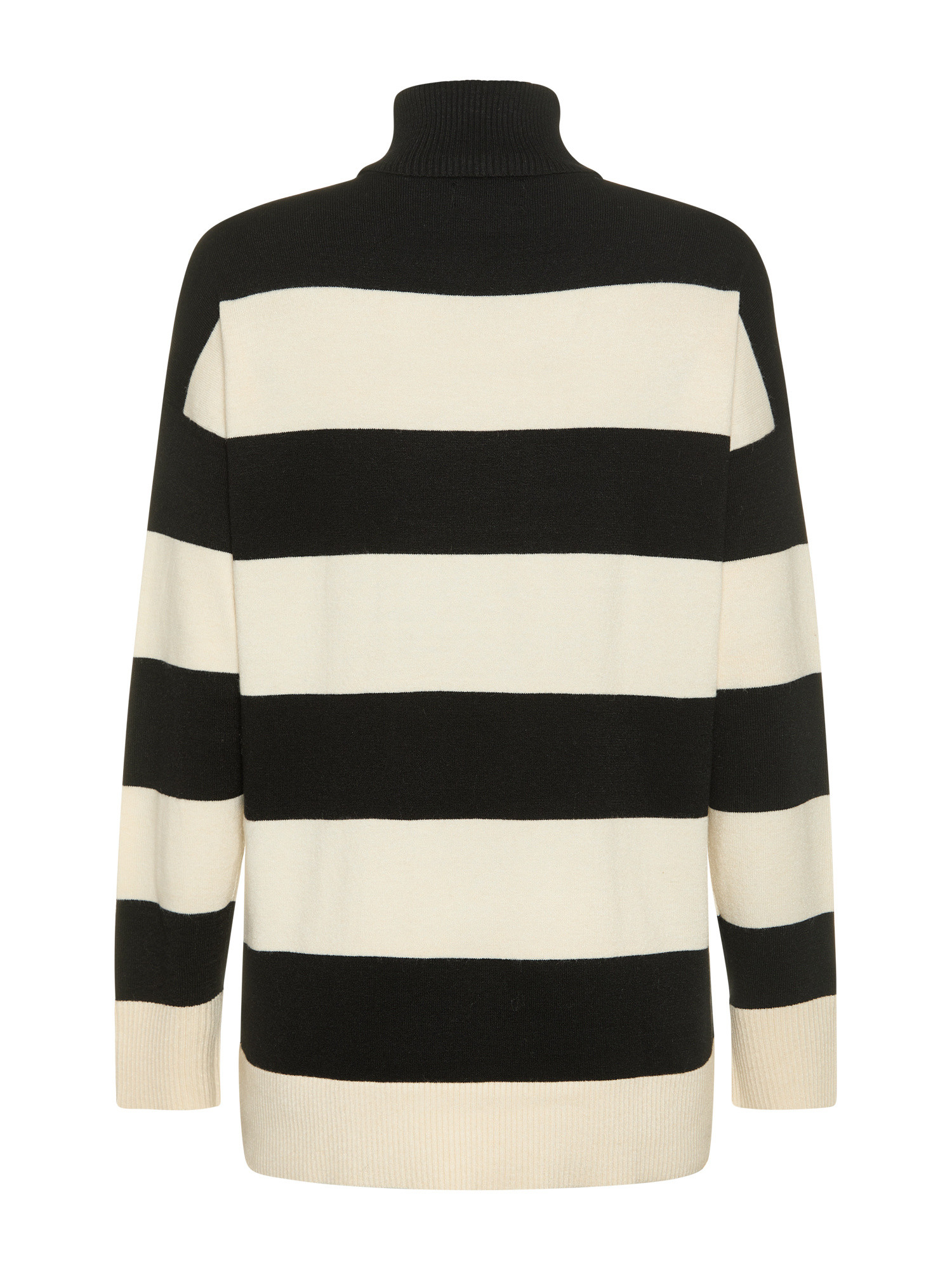 Only - Striped knit turtleneck, Black, large image number 1