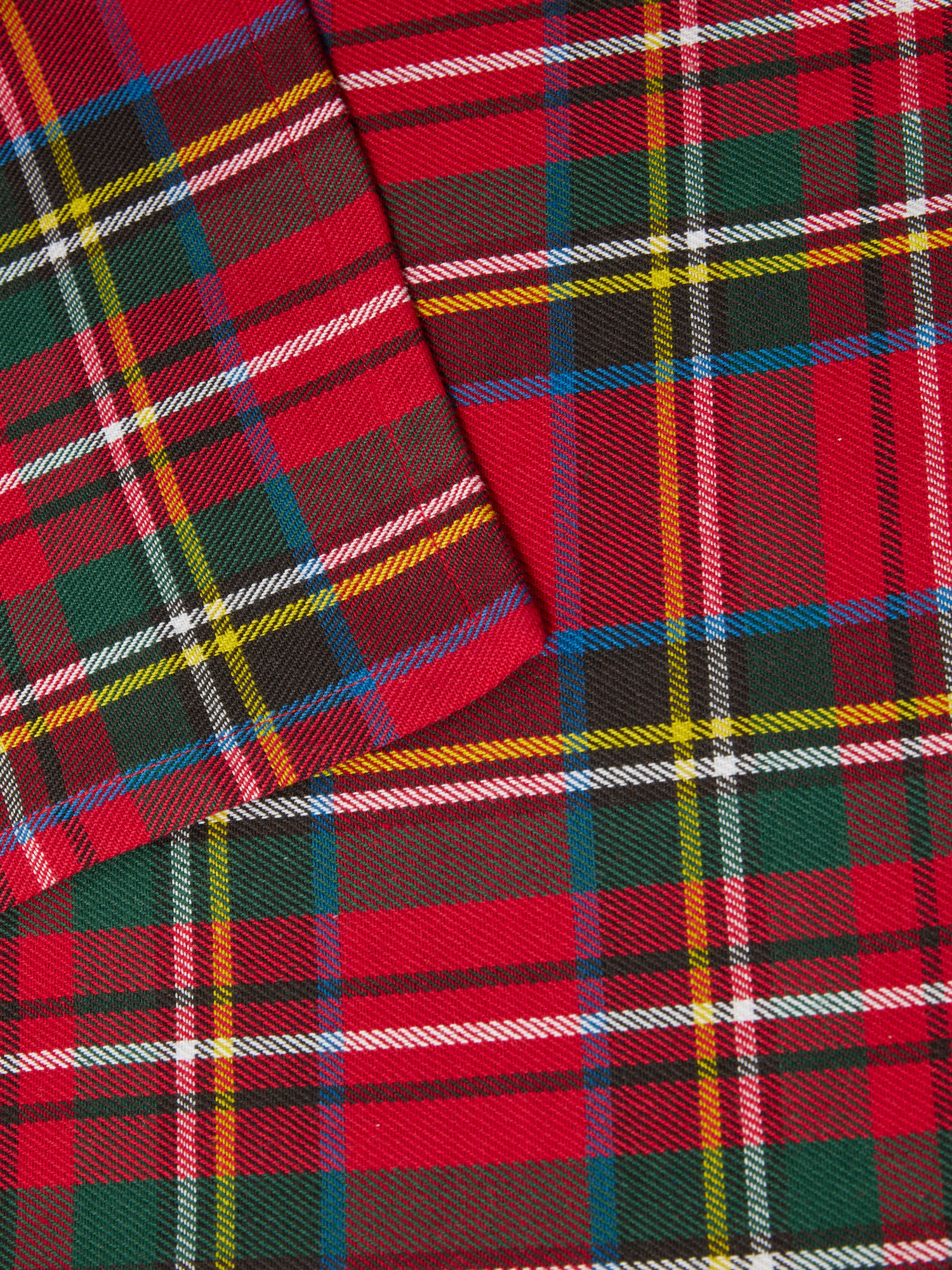 Telo arredo in cotone tartan, Rosso, large image number 1