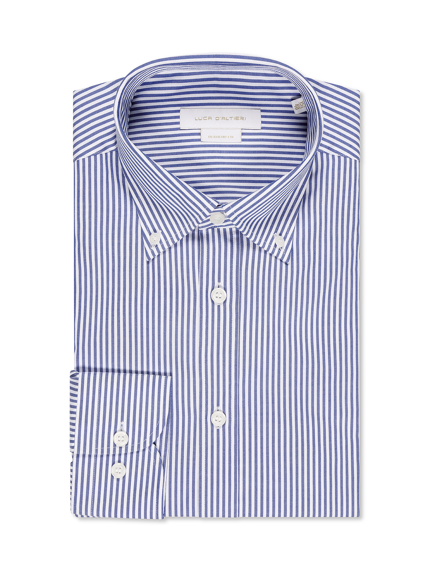 Regular fit shirt in pure cotton, Blue, large image number 0