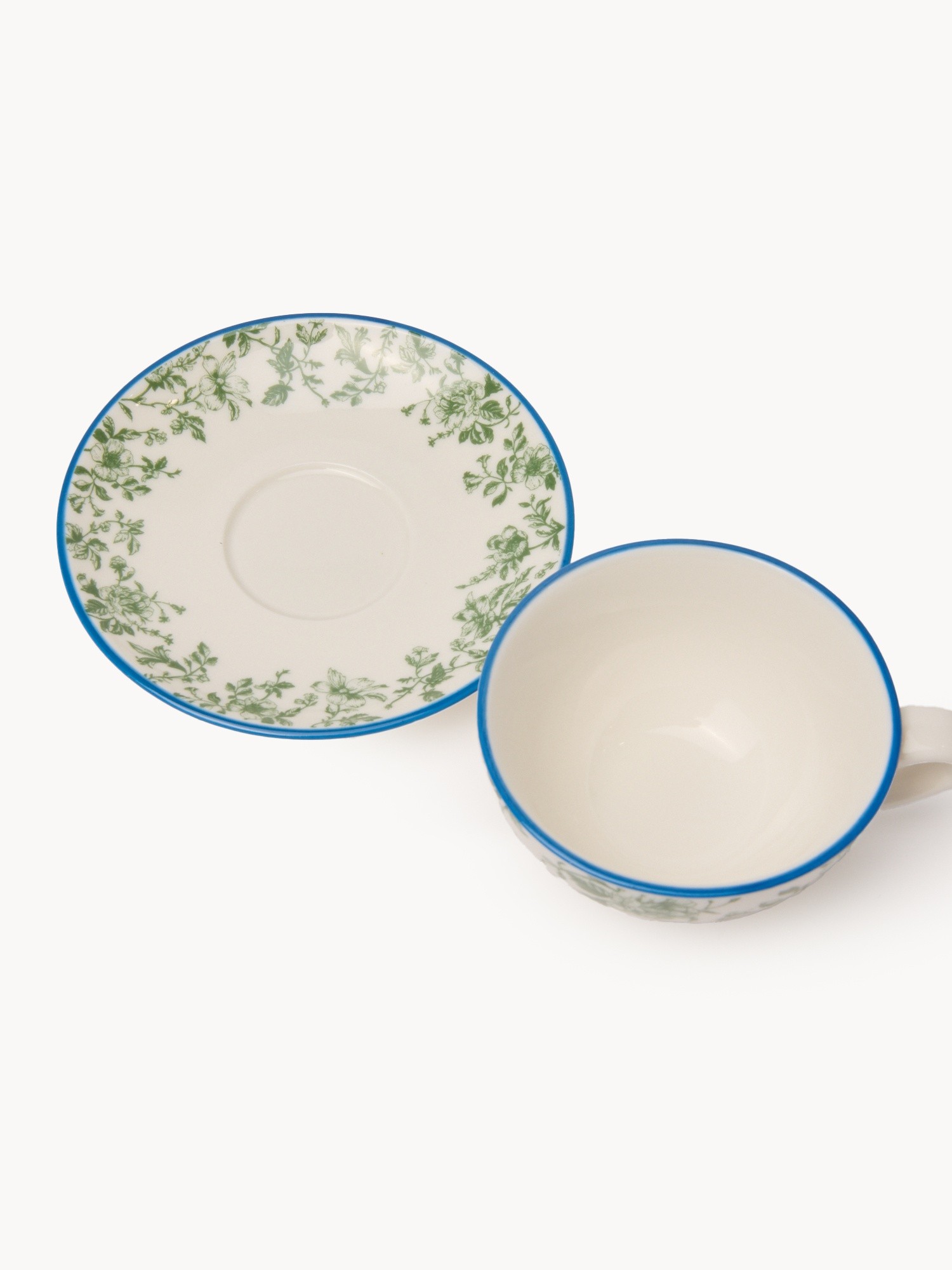 New Bone China coffee cup and saucer, White 1, large image number 1