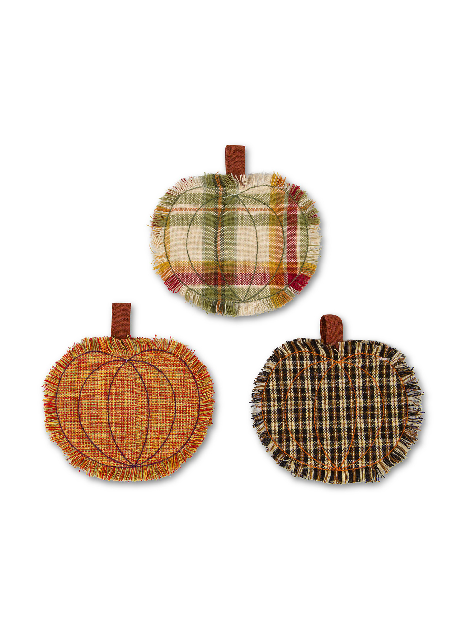 Sottobicchiere cotone a zucca, Arancione, large image number 0