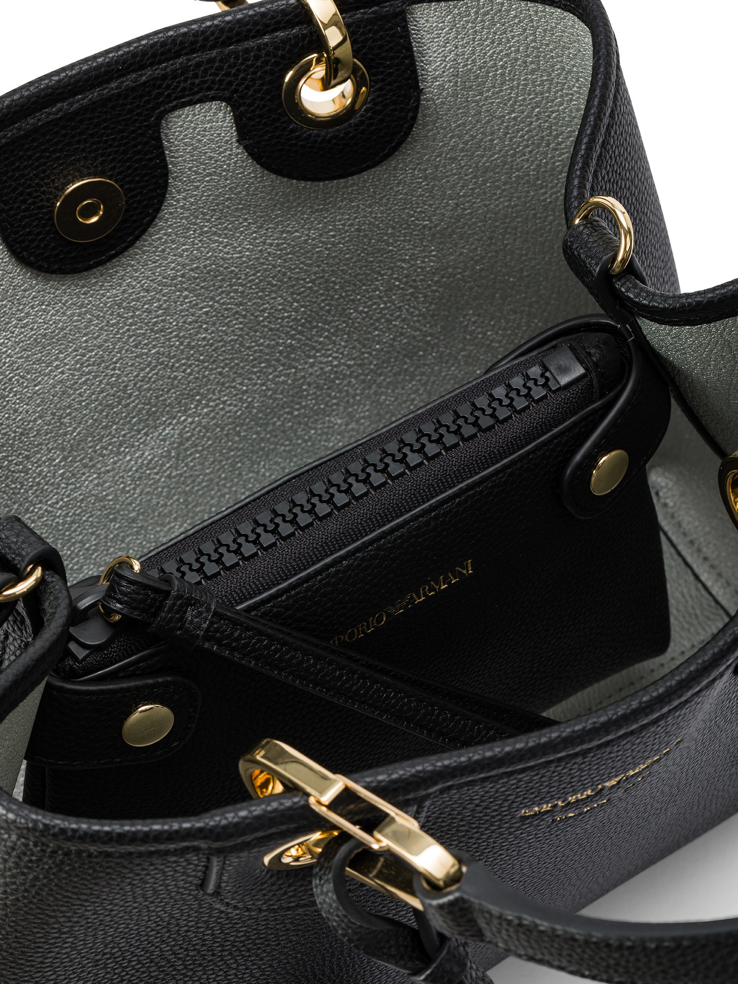Emporio Armani - Small handbag with deer print, Black, large image number 2