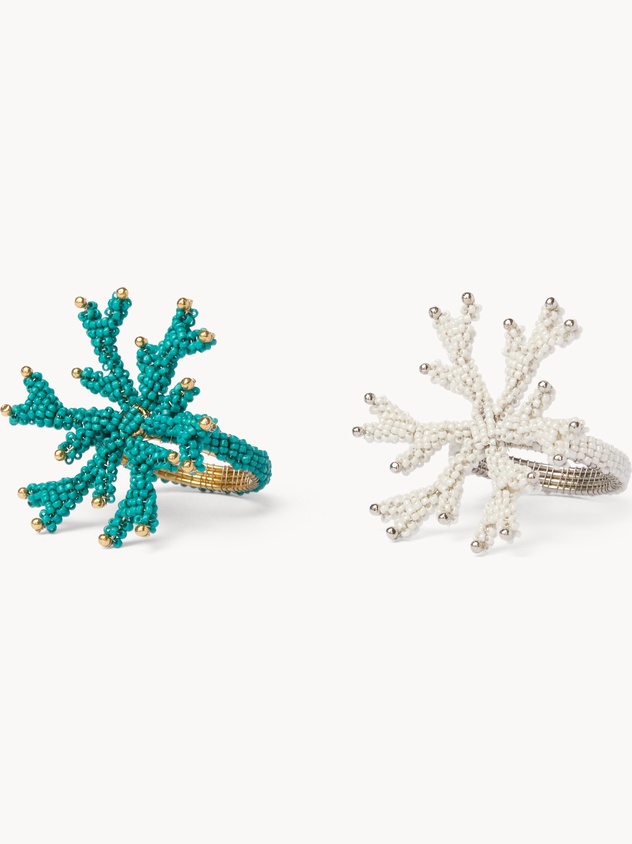 Portatovagliolo fatto a mano con perline in vetro