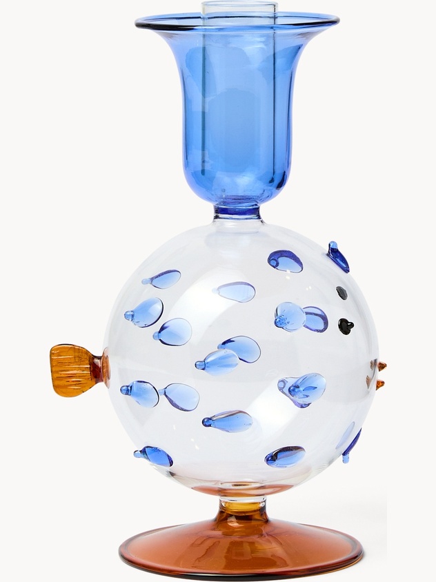 Candeliere in vetro borosilicato fatto a mano