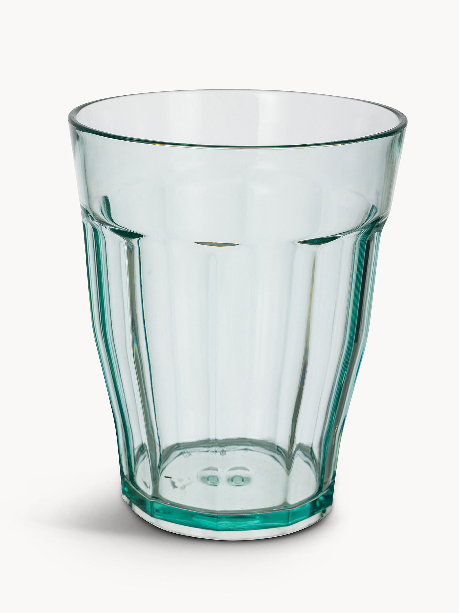 Bicchiere in plastica costolata, Azzurro, large image number 1