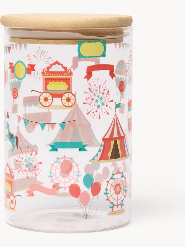 Borosilicate glass jar with bamboo lid - Introductory price