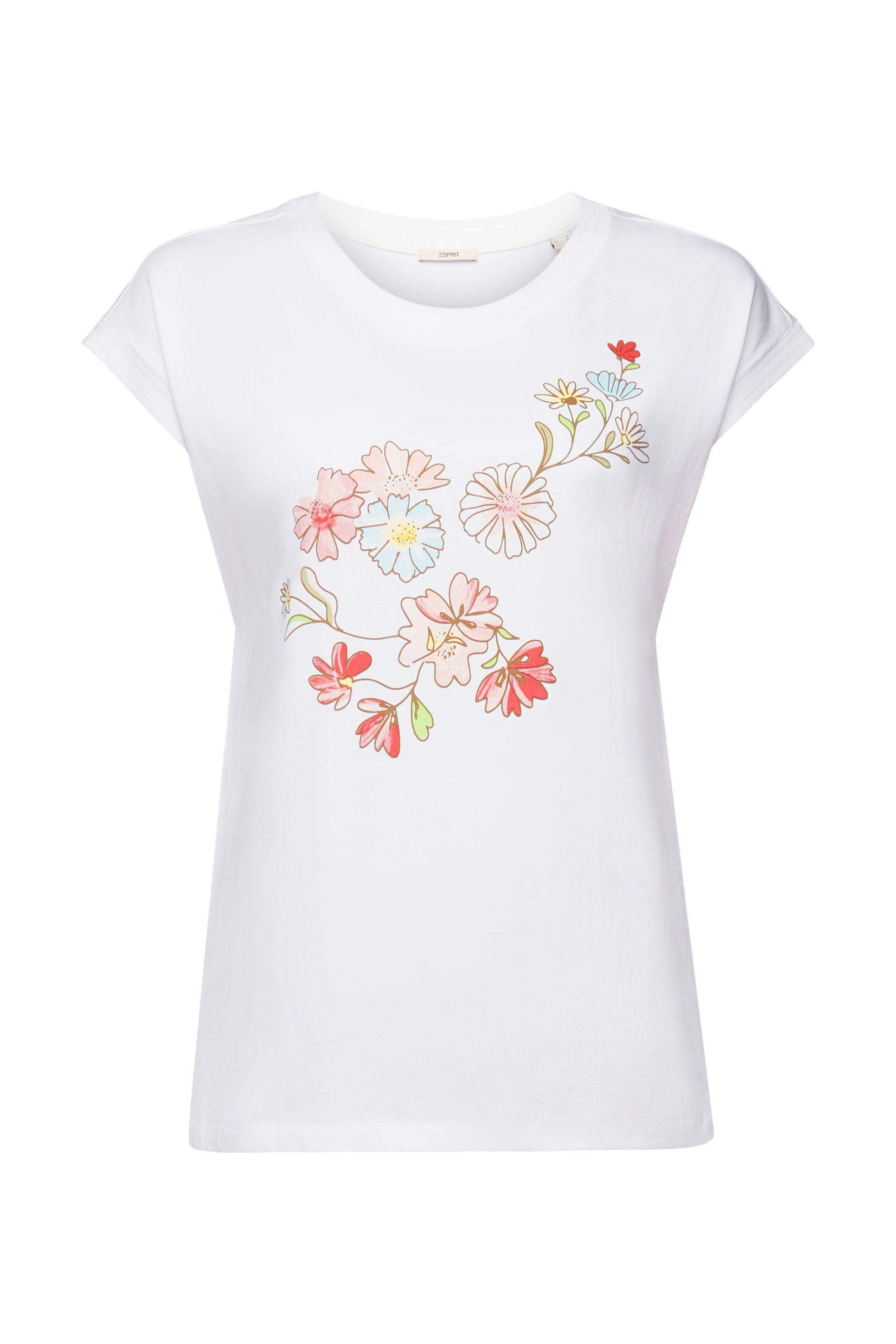 Esprit - Cotton T-shirt with print, White, large image number 0