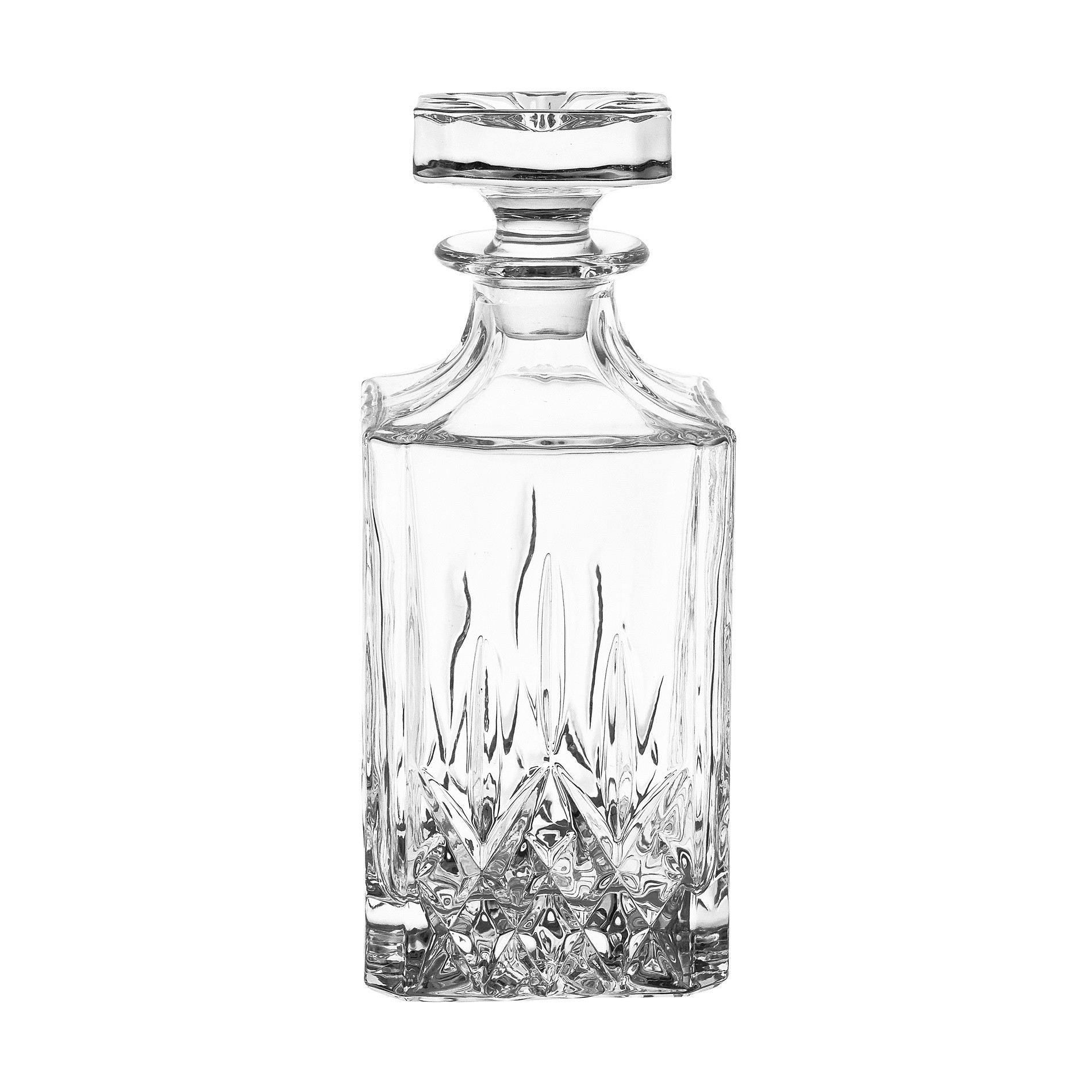Bottiglia whisky vetro molato, Trasparente, large image number 0