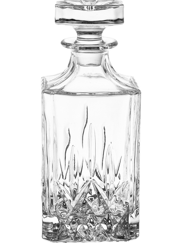 Bottiglia whisky vetro molato