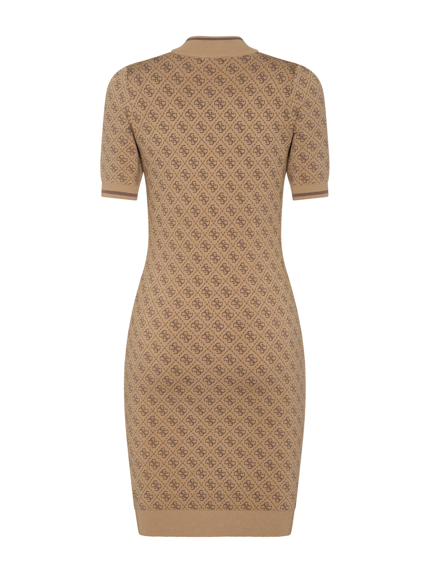Guess - Knitted dress with logo, Beige, large image number 1