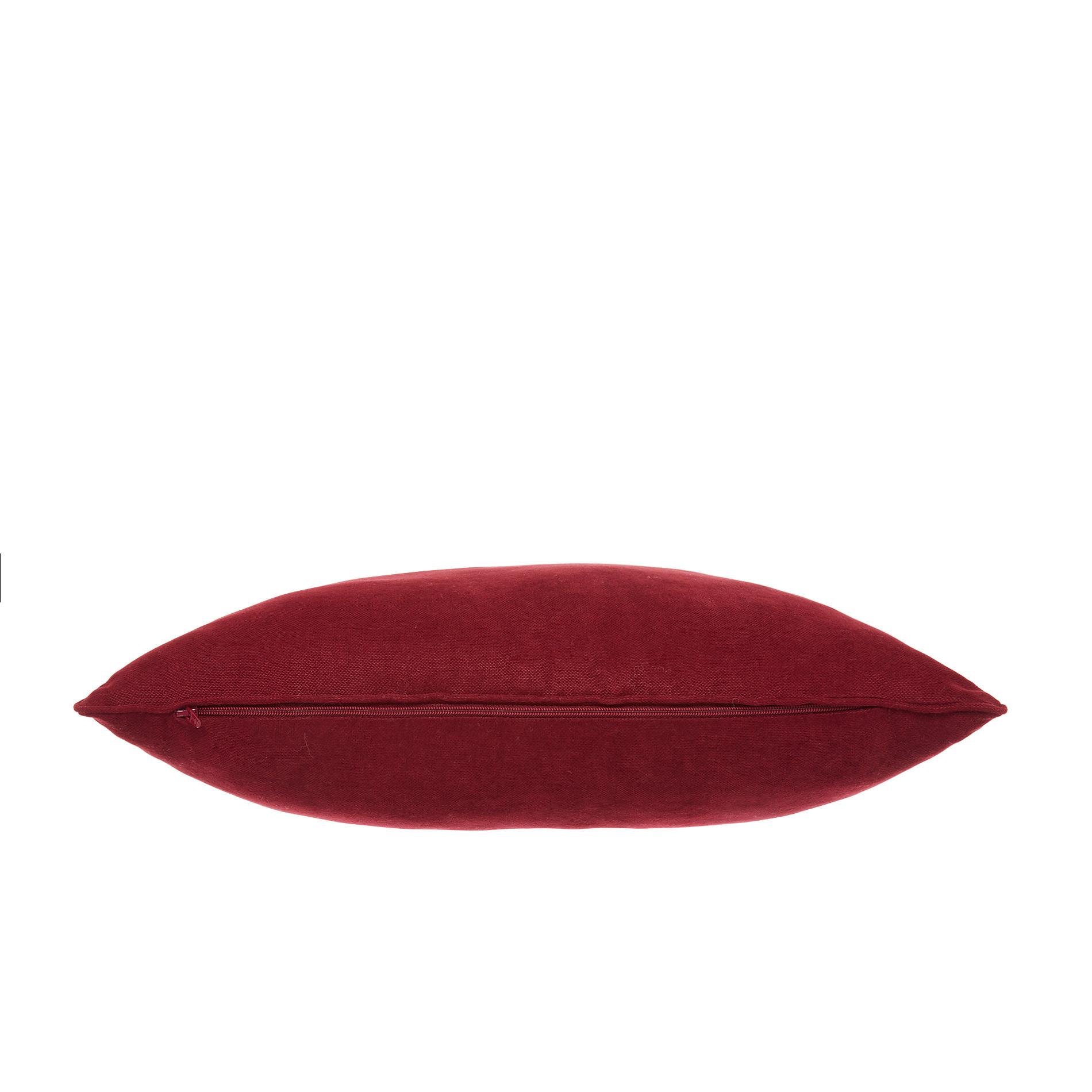 Solid colour melange cushion, Dark Red, large image number 1