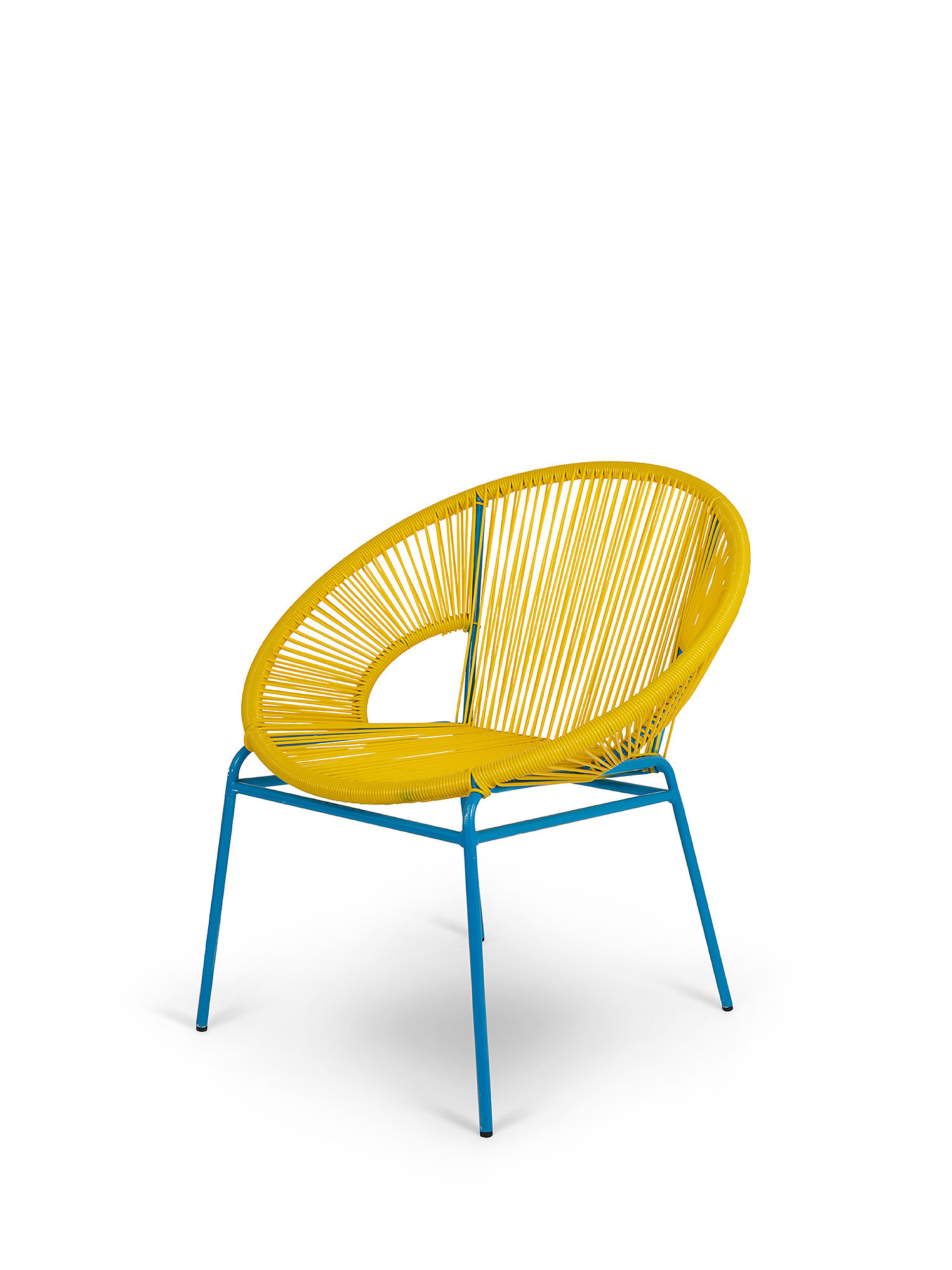Round outdoor armchair, Yellow, large image number 0