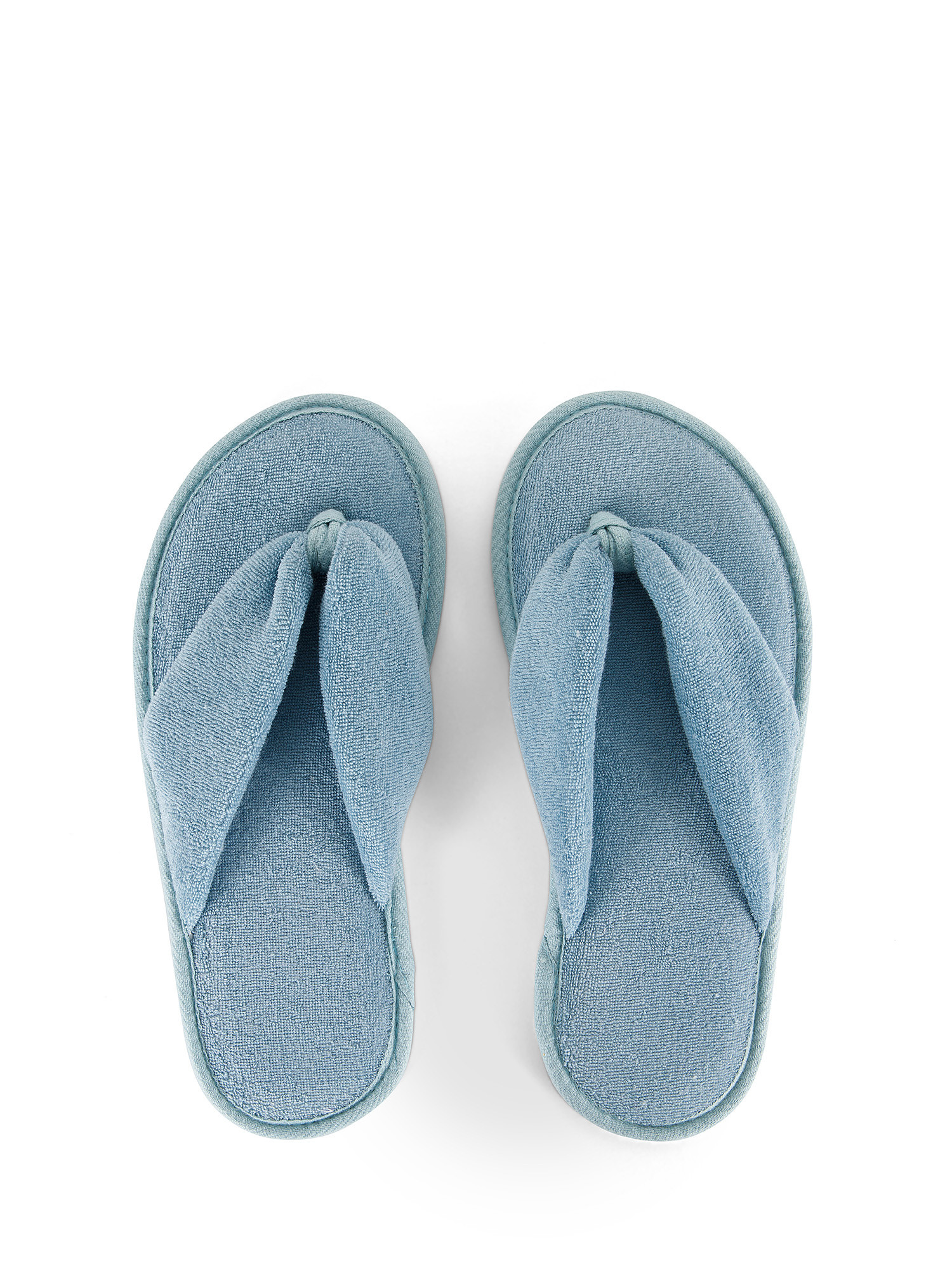 Solid color micro sponge thong slippers, Light Blue, large image number 0