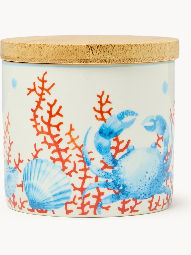 Barattolo new bone china decoro marino - Prezzo di lancio