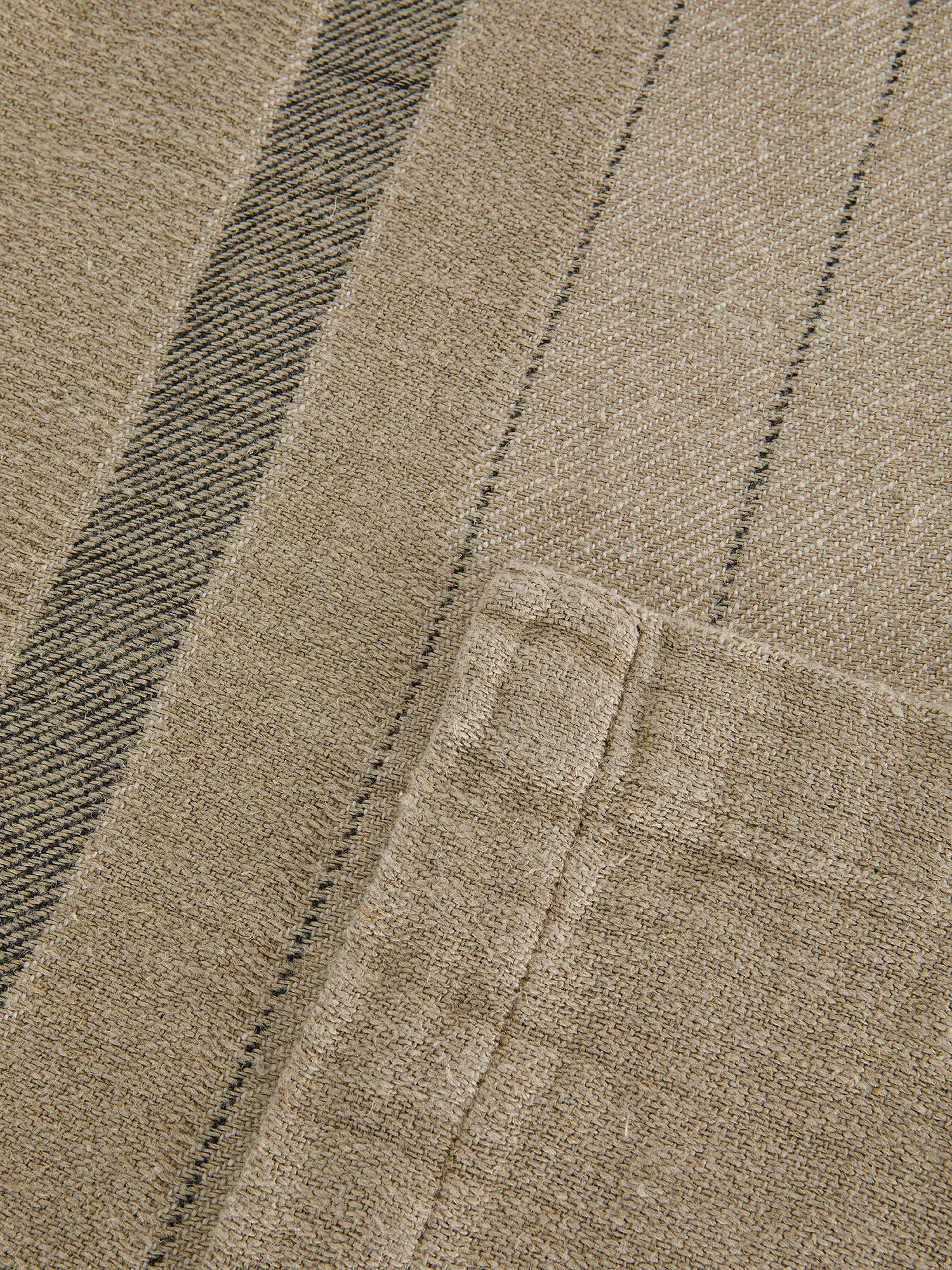 Yarn-dyed pure linen plaid, Beige, large image number 1