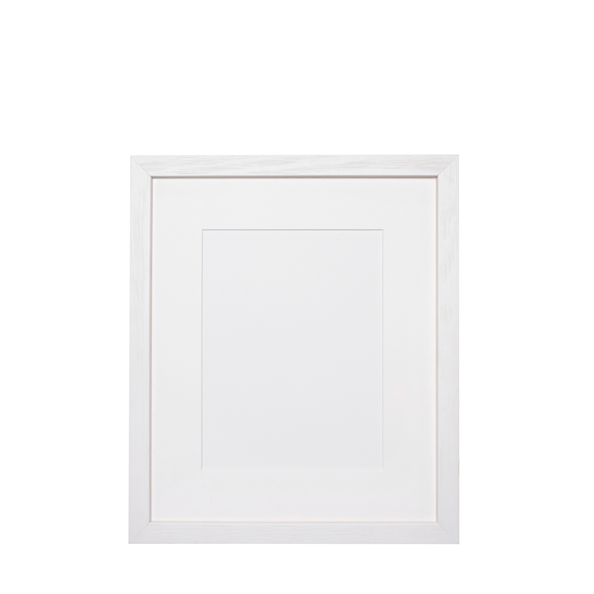 White wooden photo frame with picture mount, , large image number 0