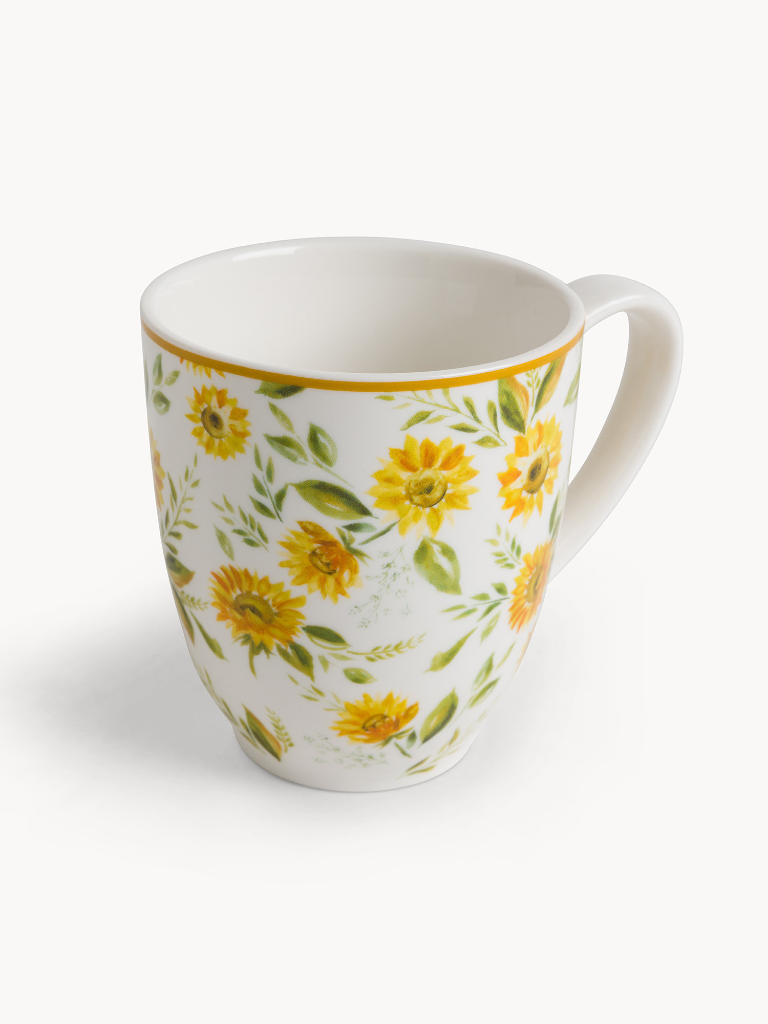 Mug new bone china motivo girasoli, Multicolor, large image number 1