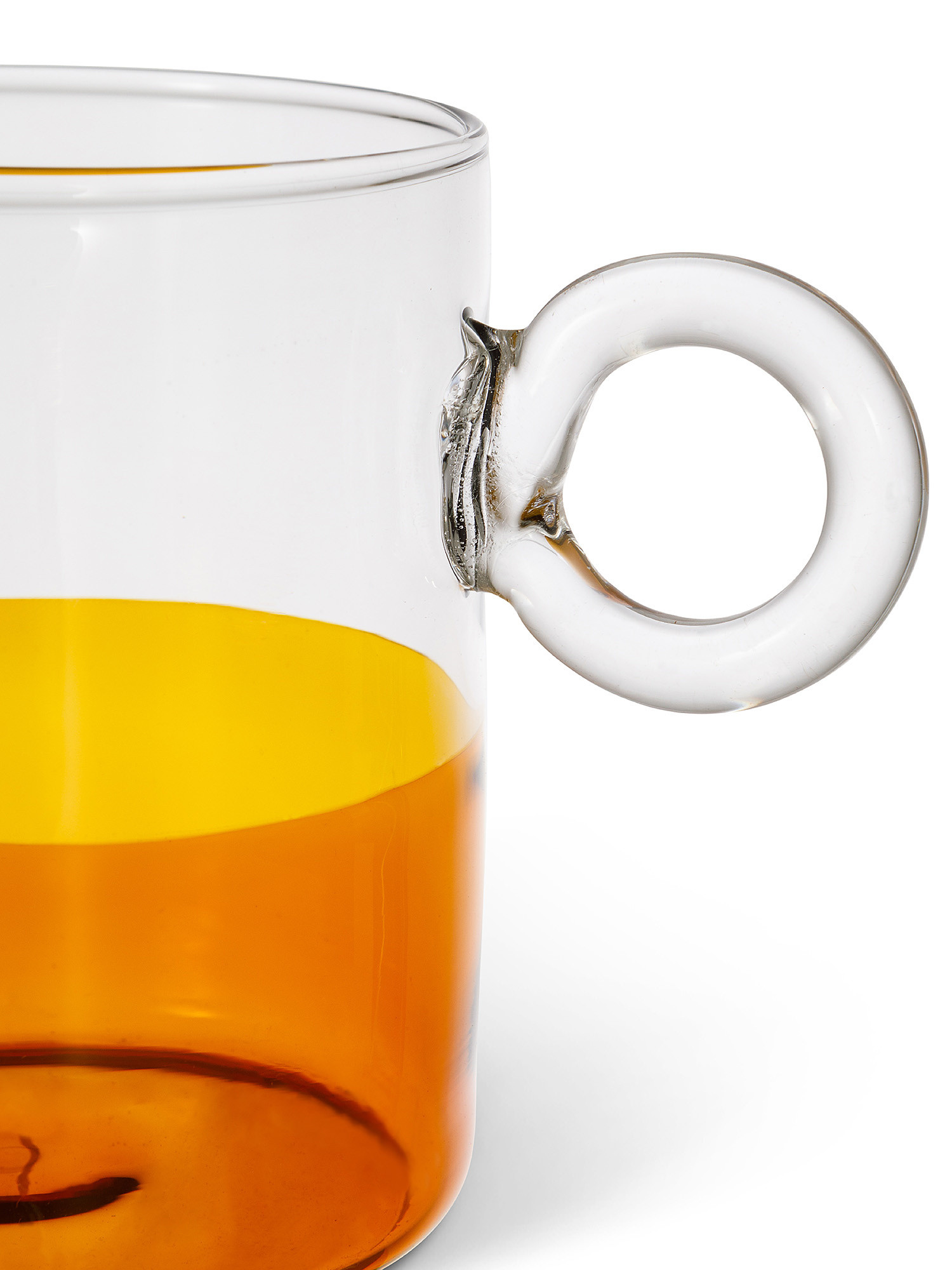 Amber borosilicate glass mug, Transparent, large image number 1