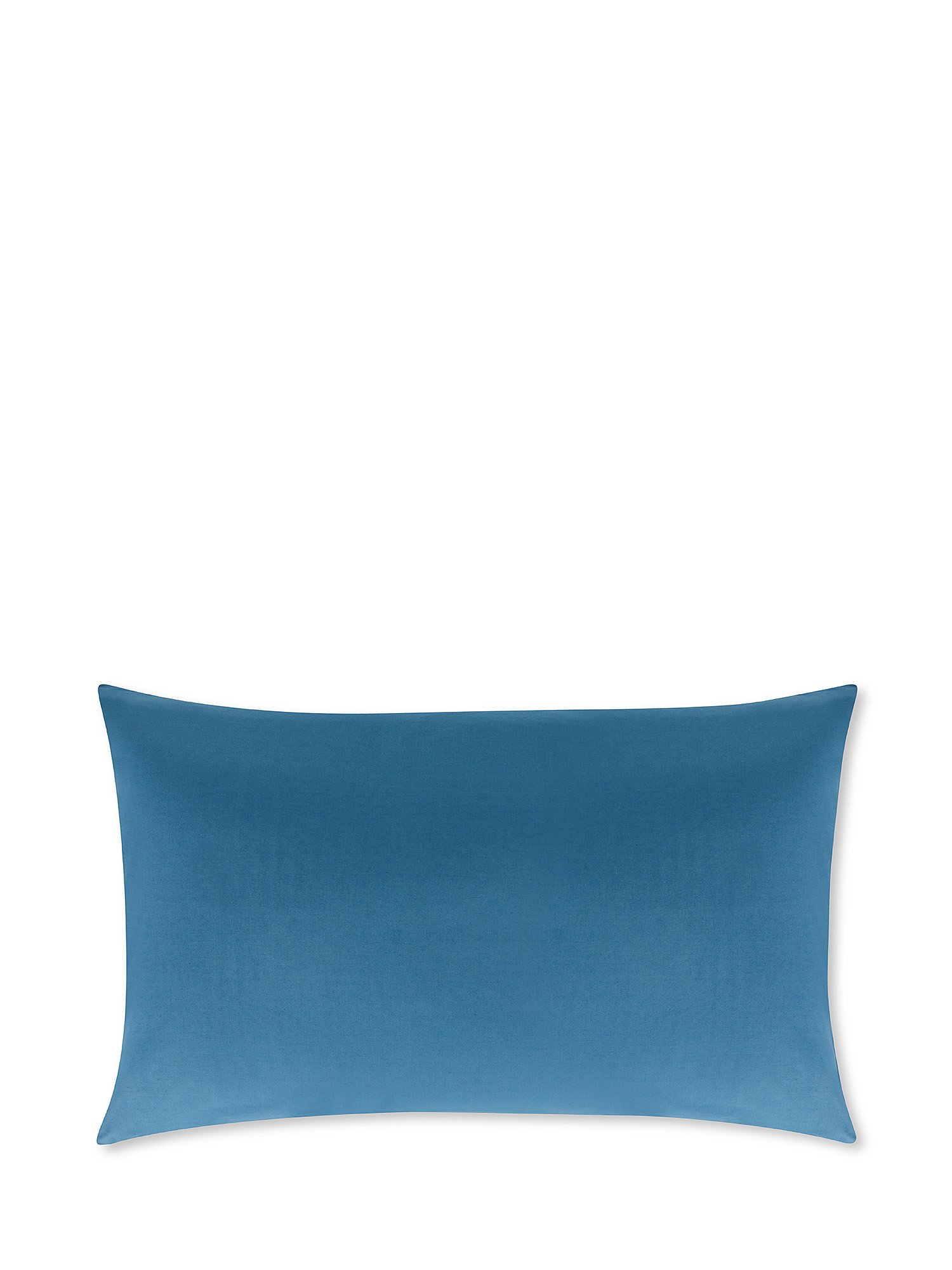 Solid color 100% cotton pillowcase, Blue, large image number 0