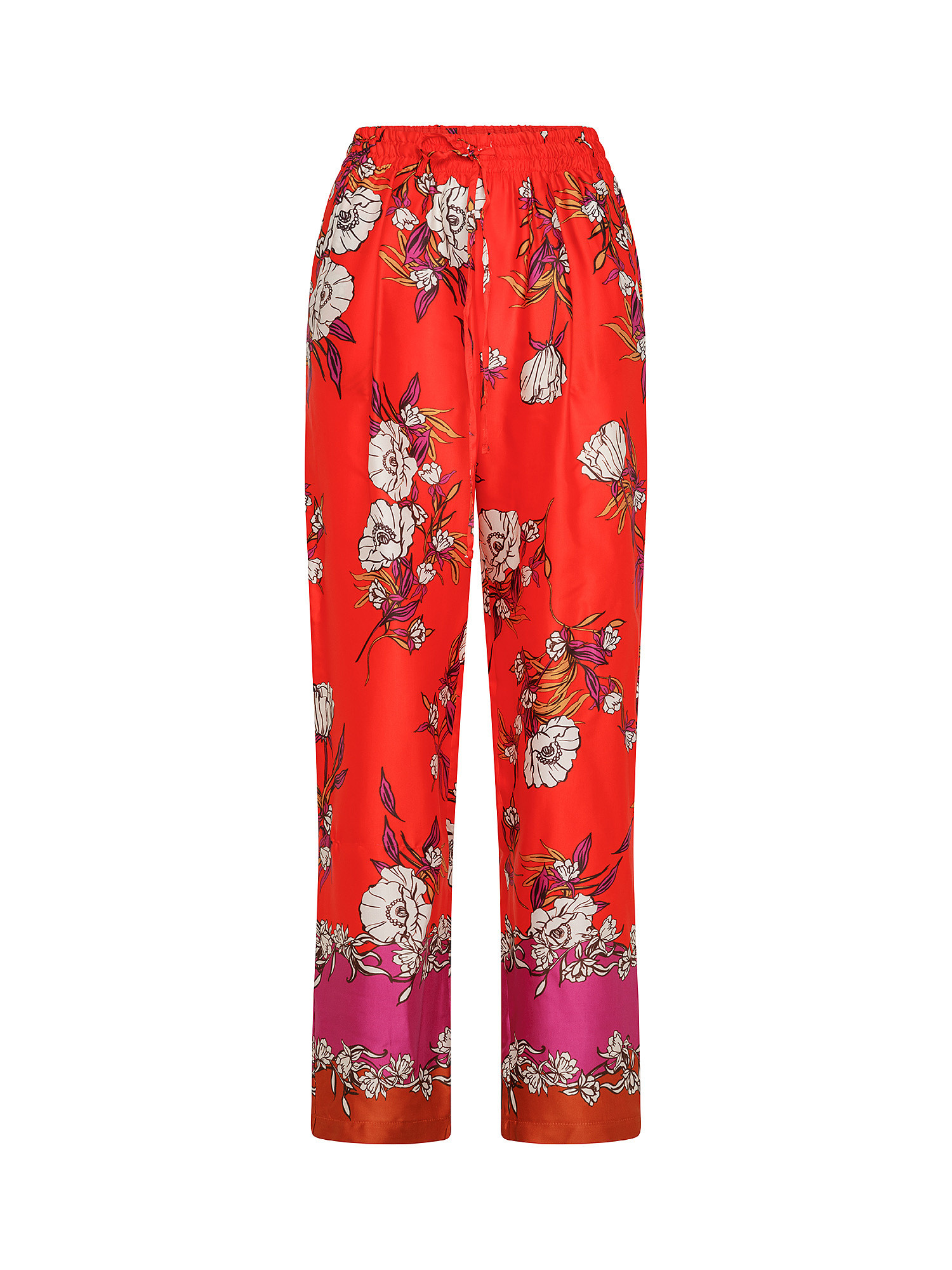 Trousers with print, Red, large image number 0